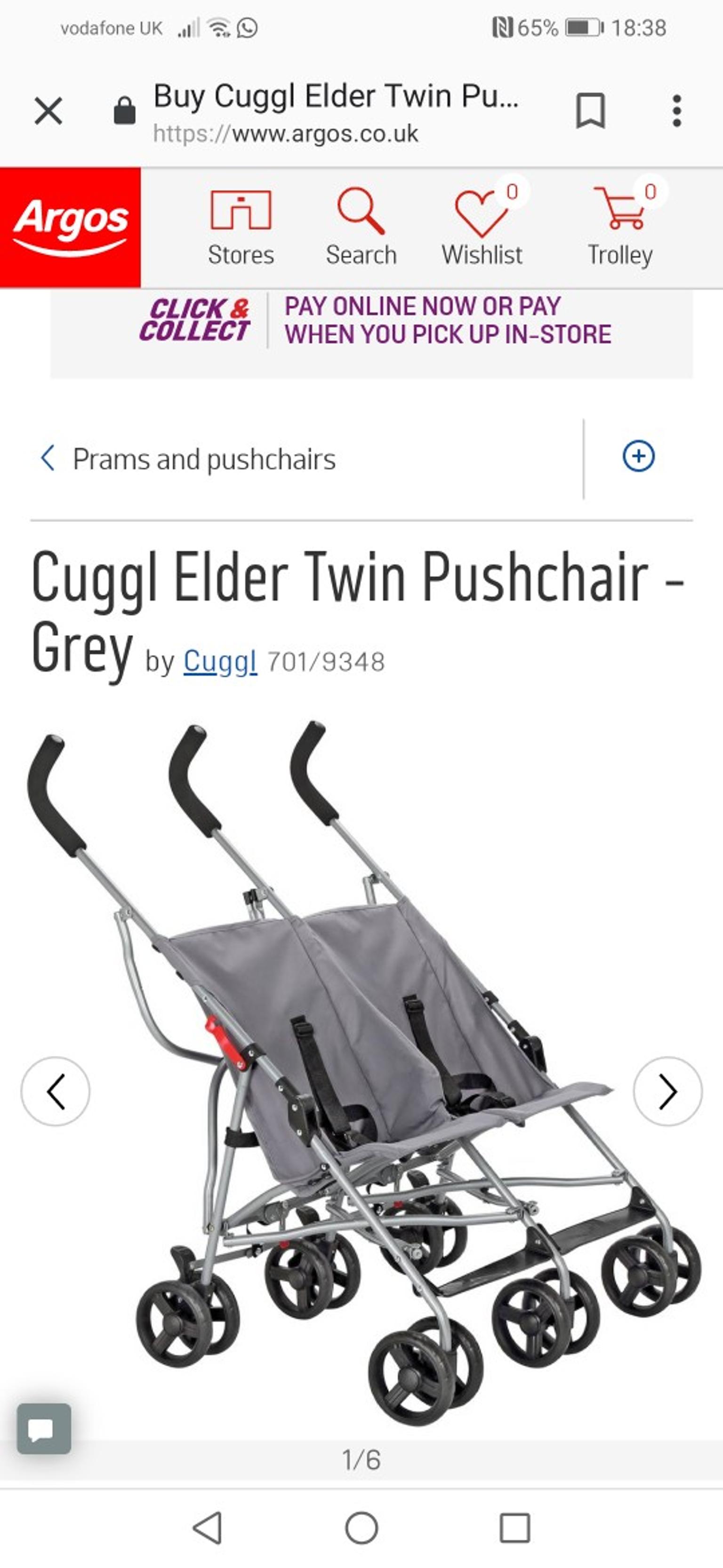 argos twin pushchair