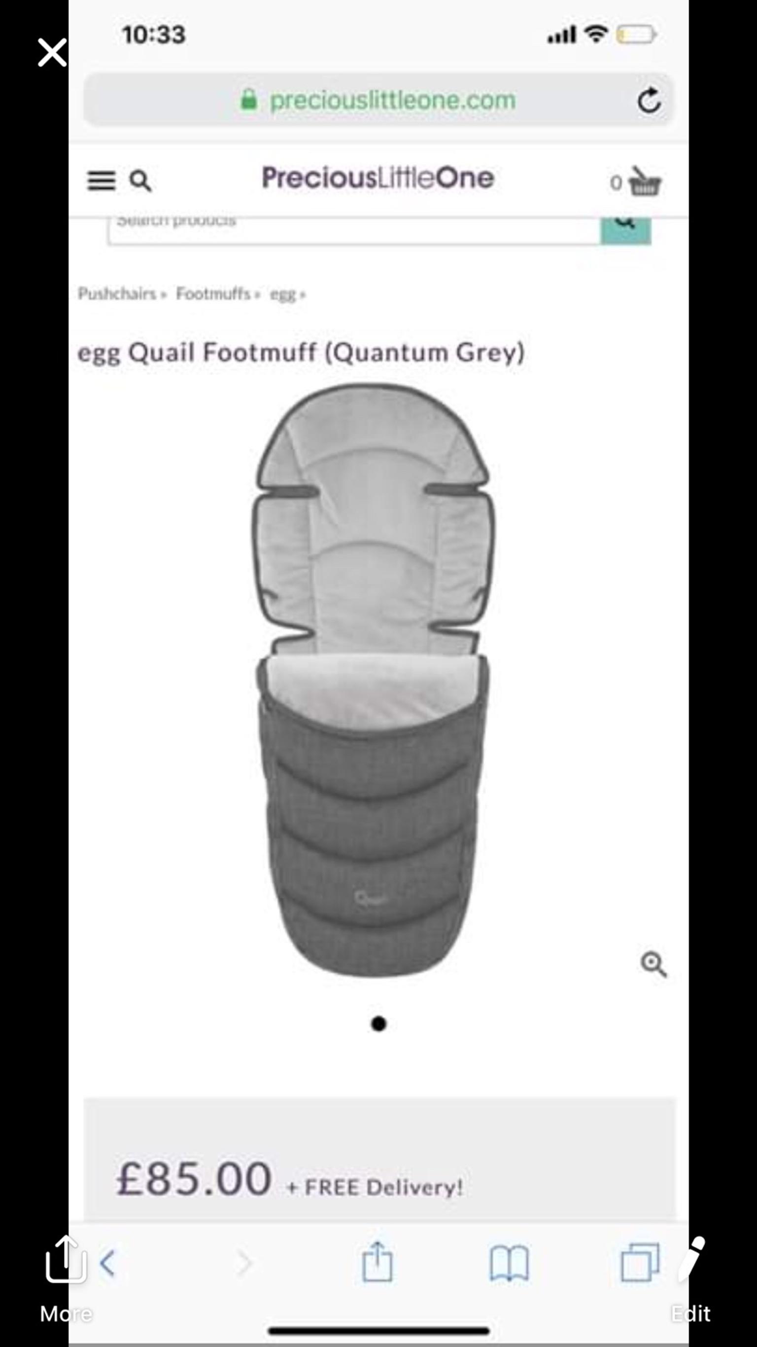egg quail footmuff quantum grey