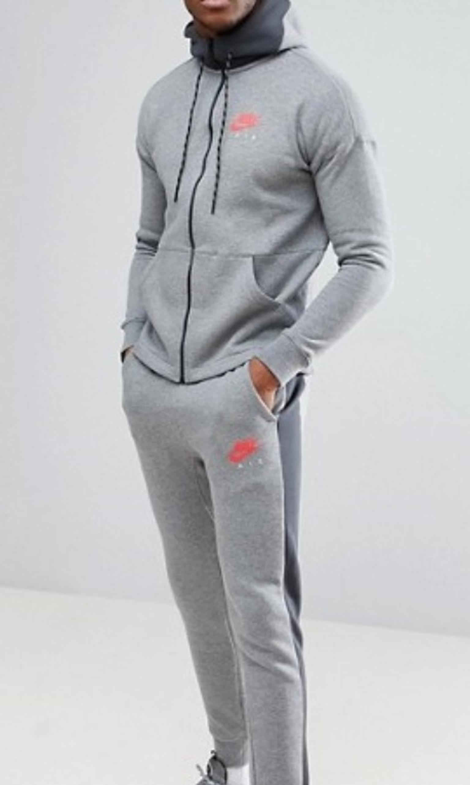 nike air grey and red tracksuit online 