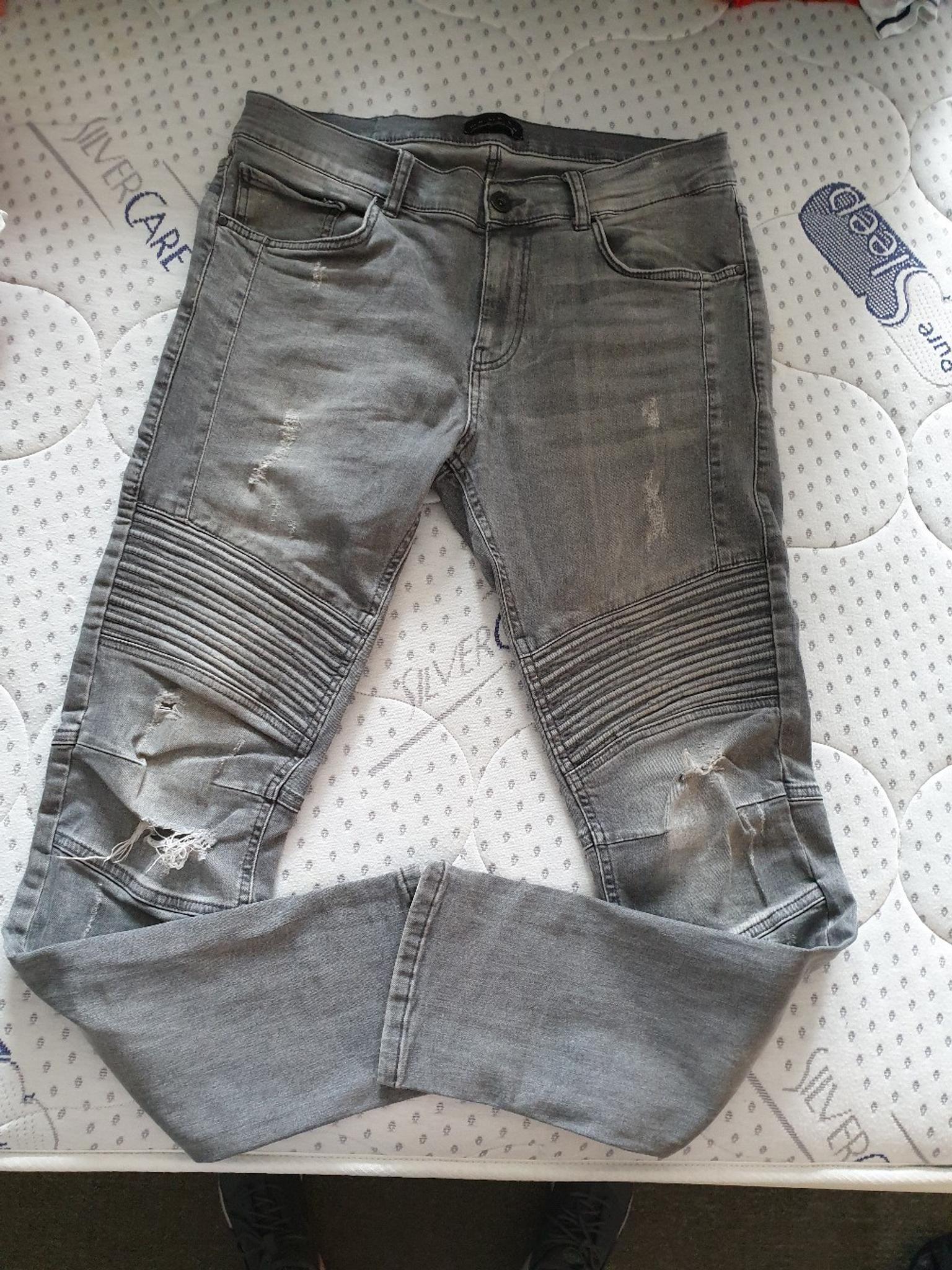 zara grey biker jeans