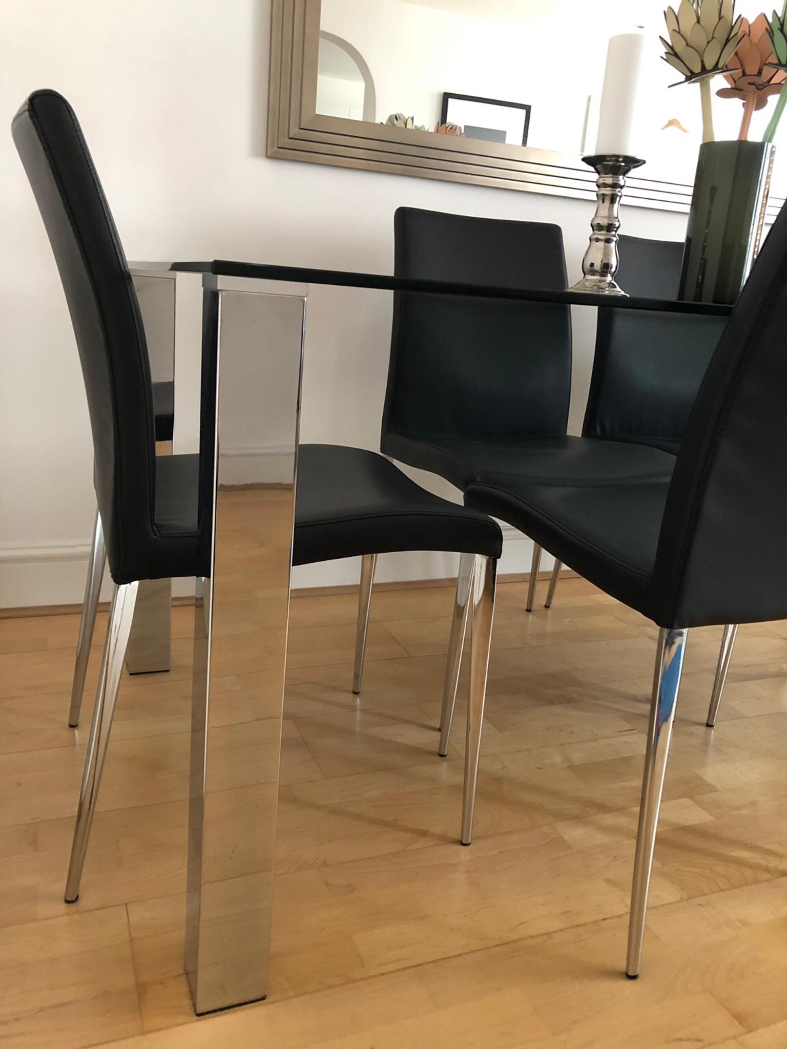 Danetti 6 Seater Glass Dining Table Chairs In Nw6 Camden Fur 500 00 Zum Verkauf Shpock De