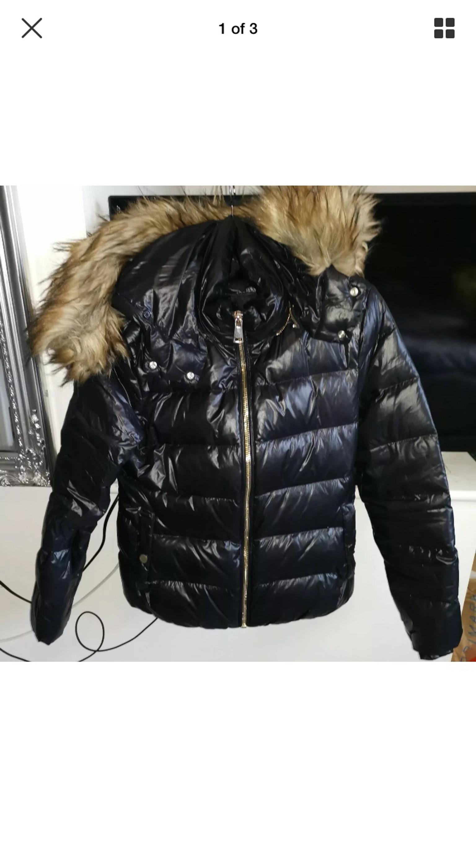 zara black puffer jacket with fur hood