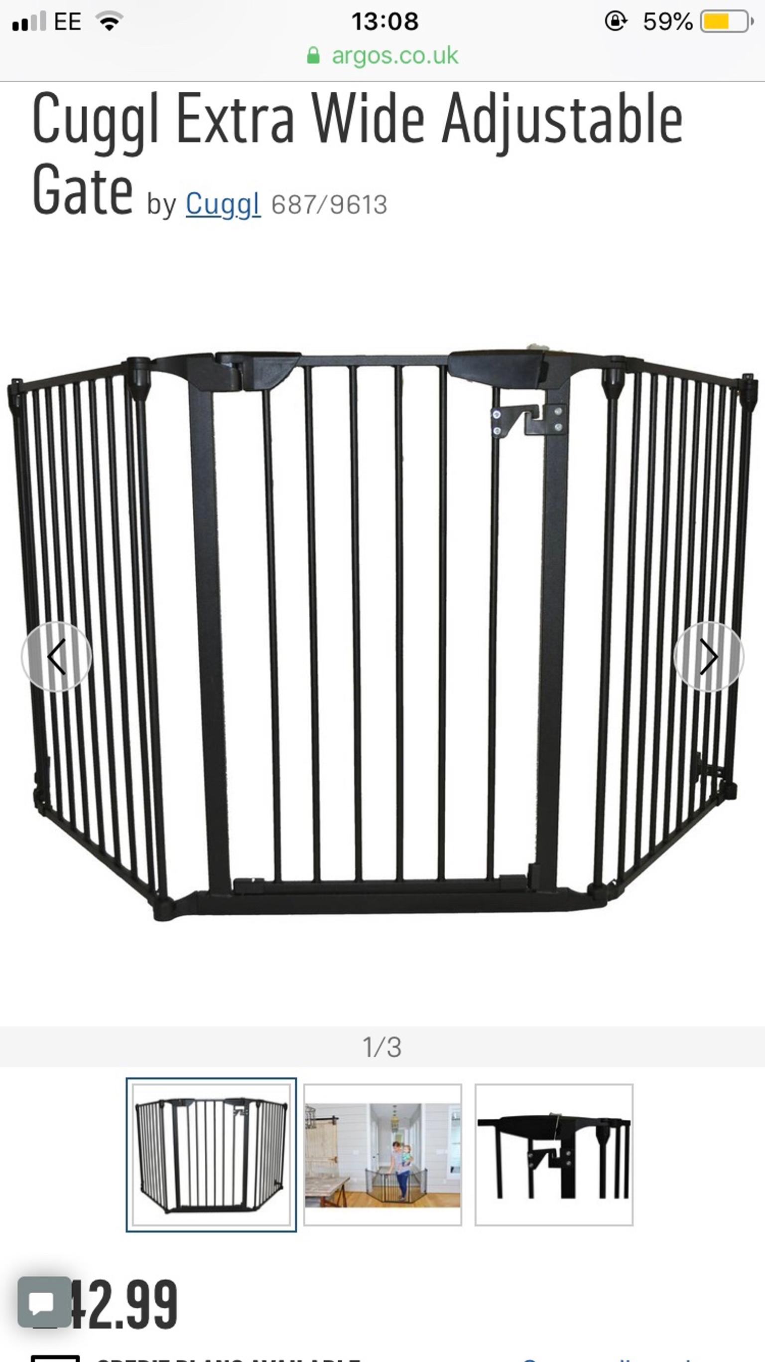 Cuggl Extra Wide Baby Gate in M4 