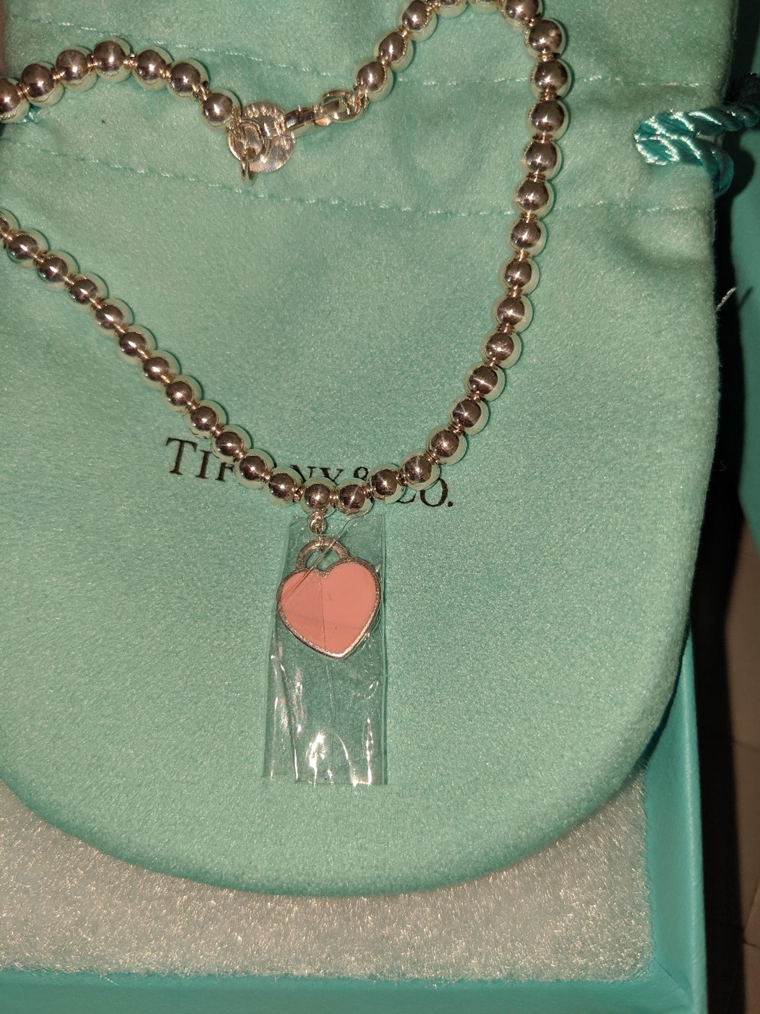 tiffany bead bracelet pink heart