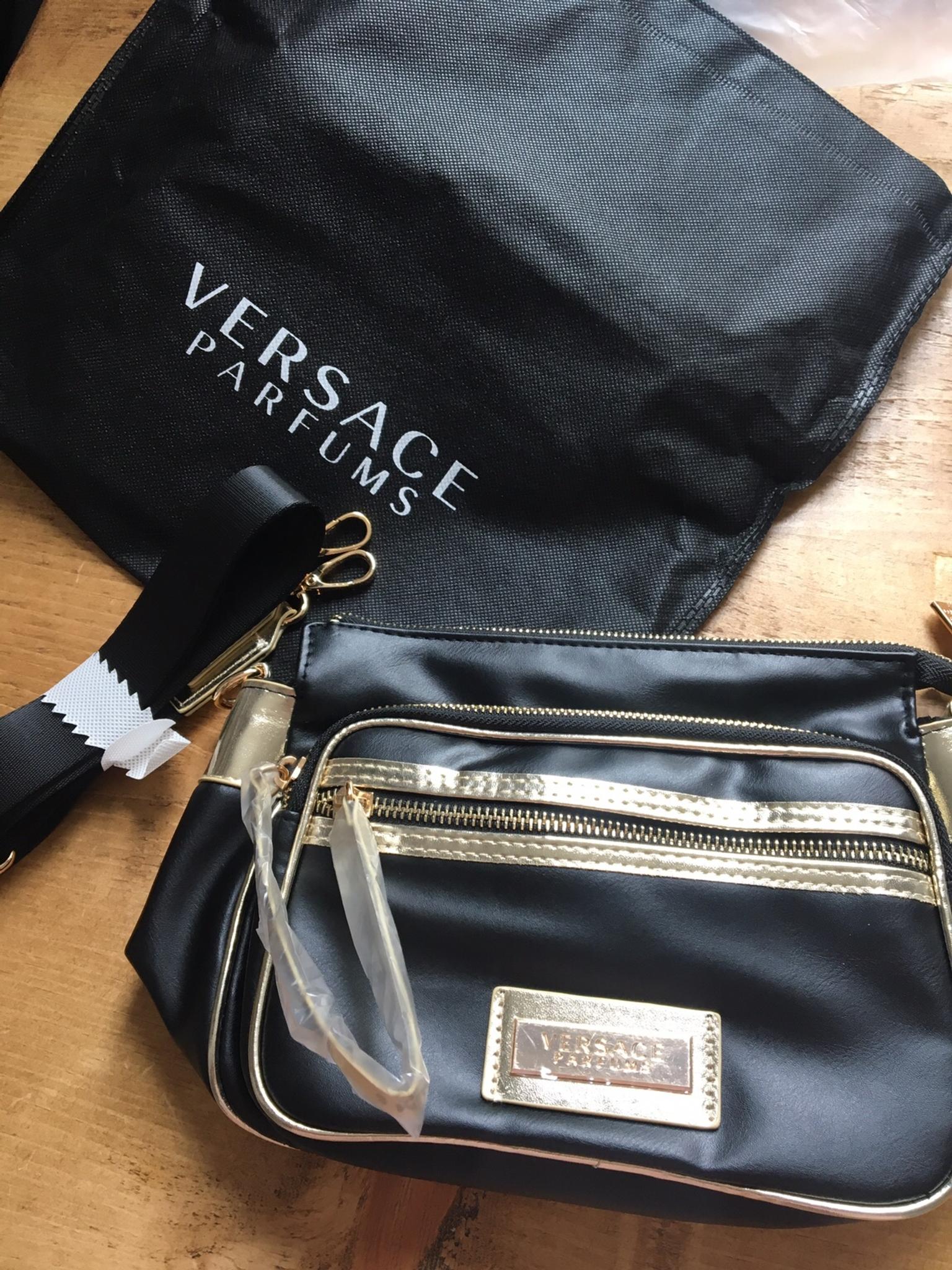 versace parfums bag gold