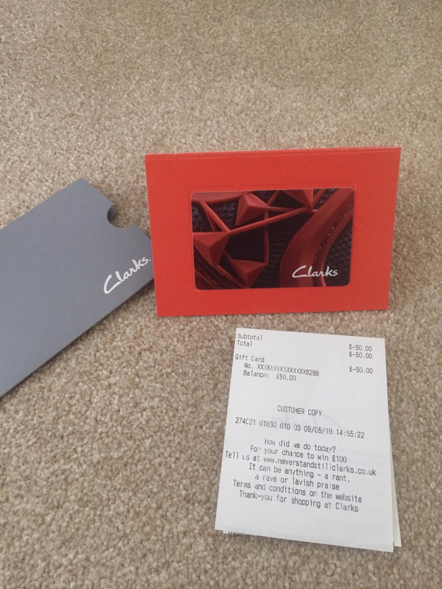 clarks shoes gift certificate