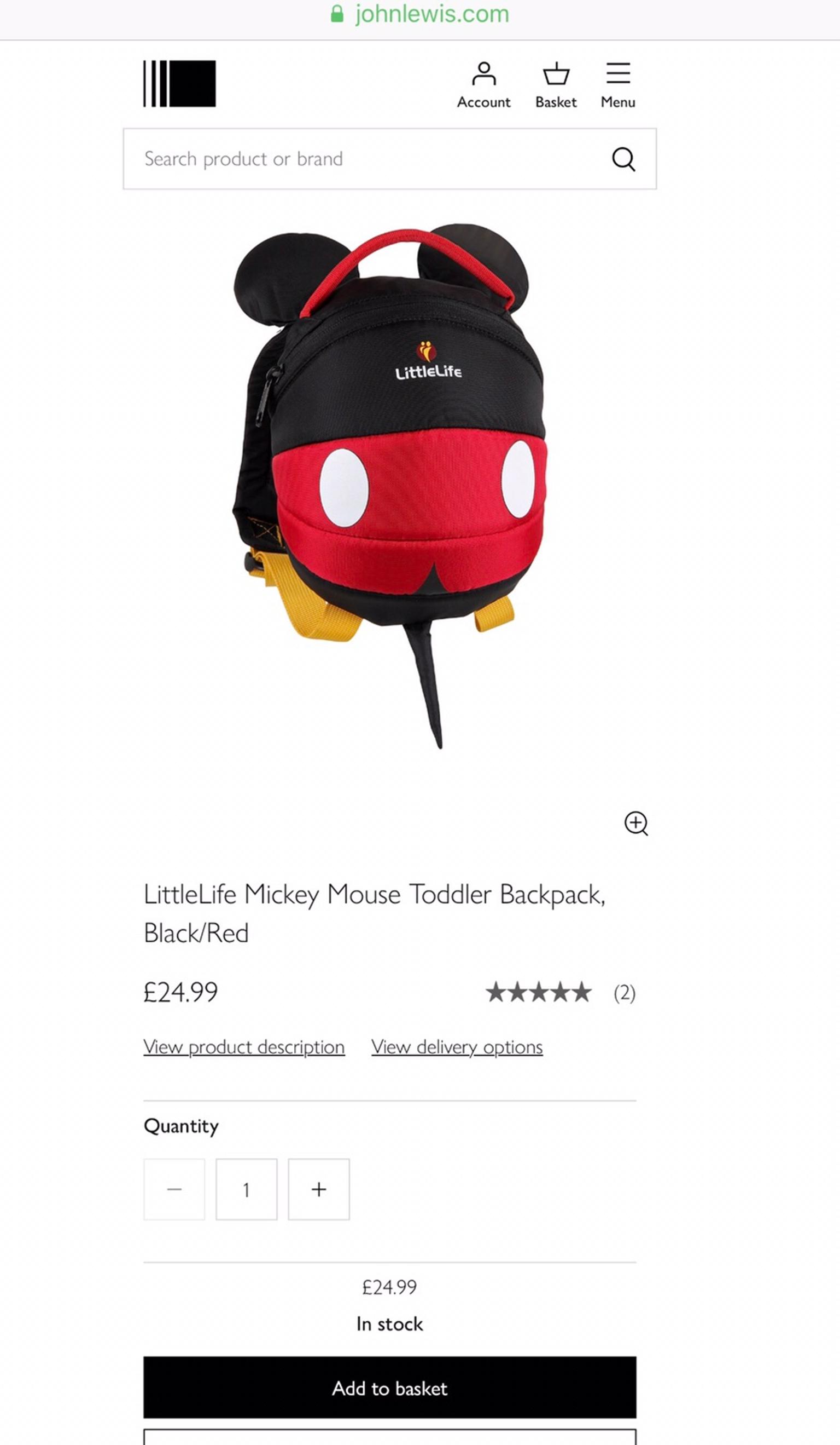 little life backpack mickey mouse