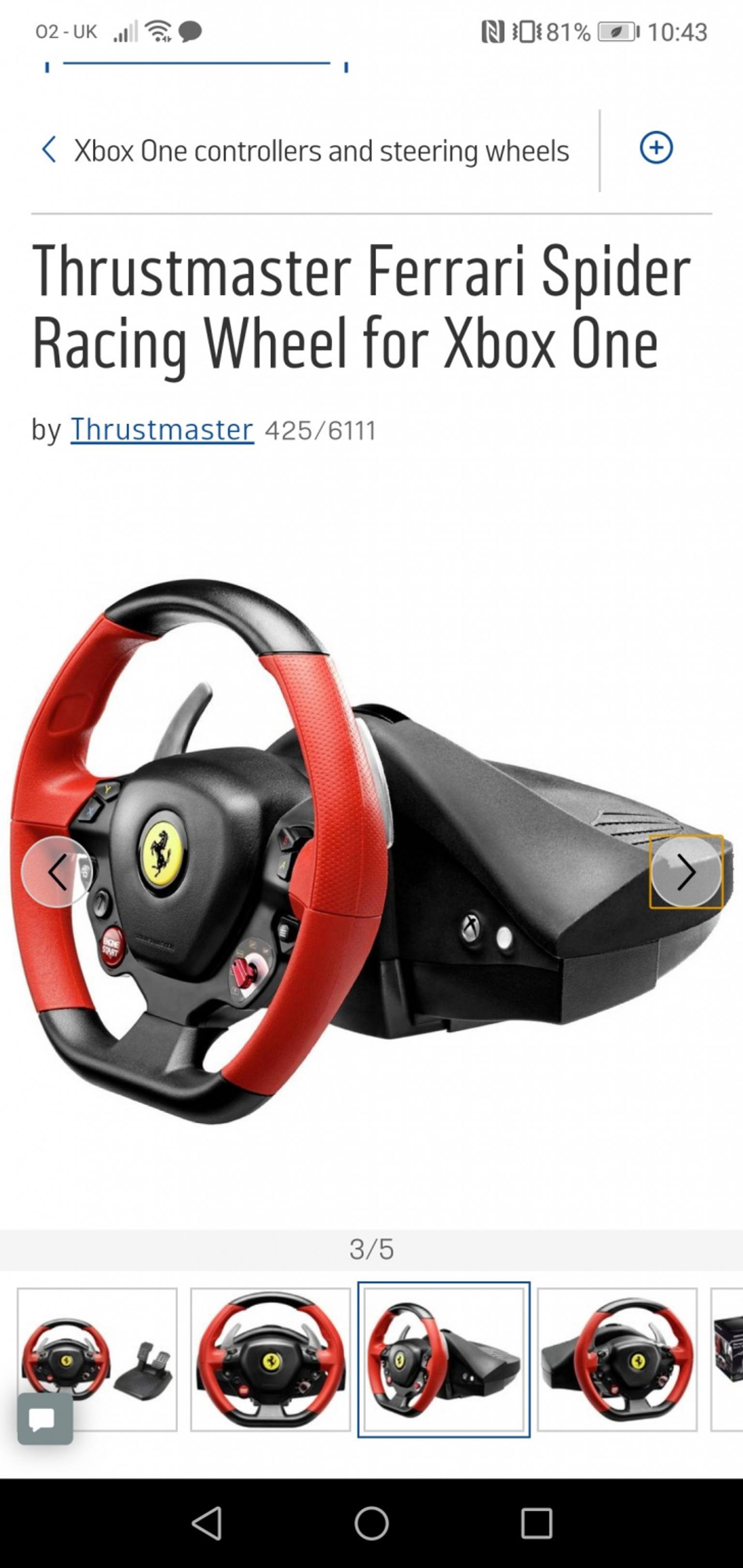 Ferrari Xbox one steering wheel in Ashfield for £40.00 for sale | Shpock