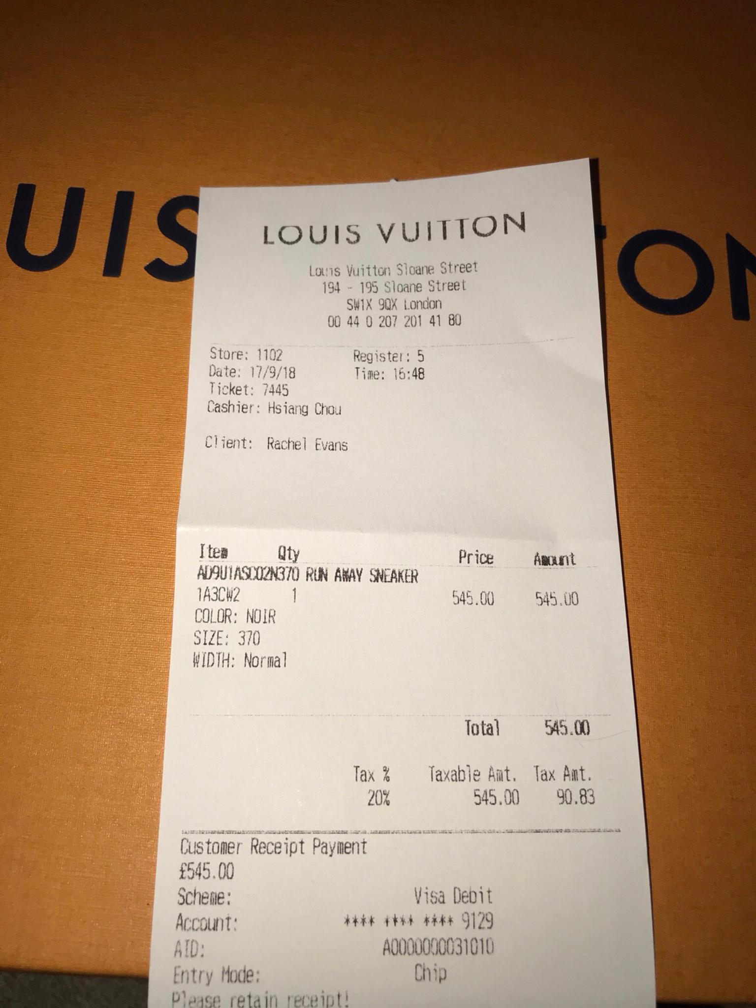 Louis Vuitton Receipt 2024 - Kiri Serene