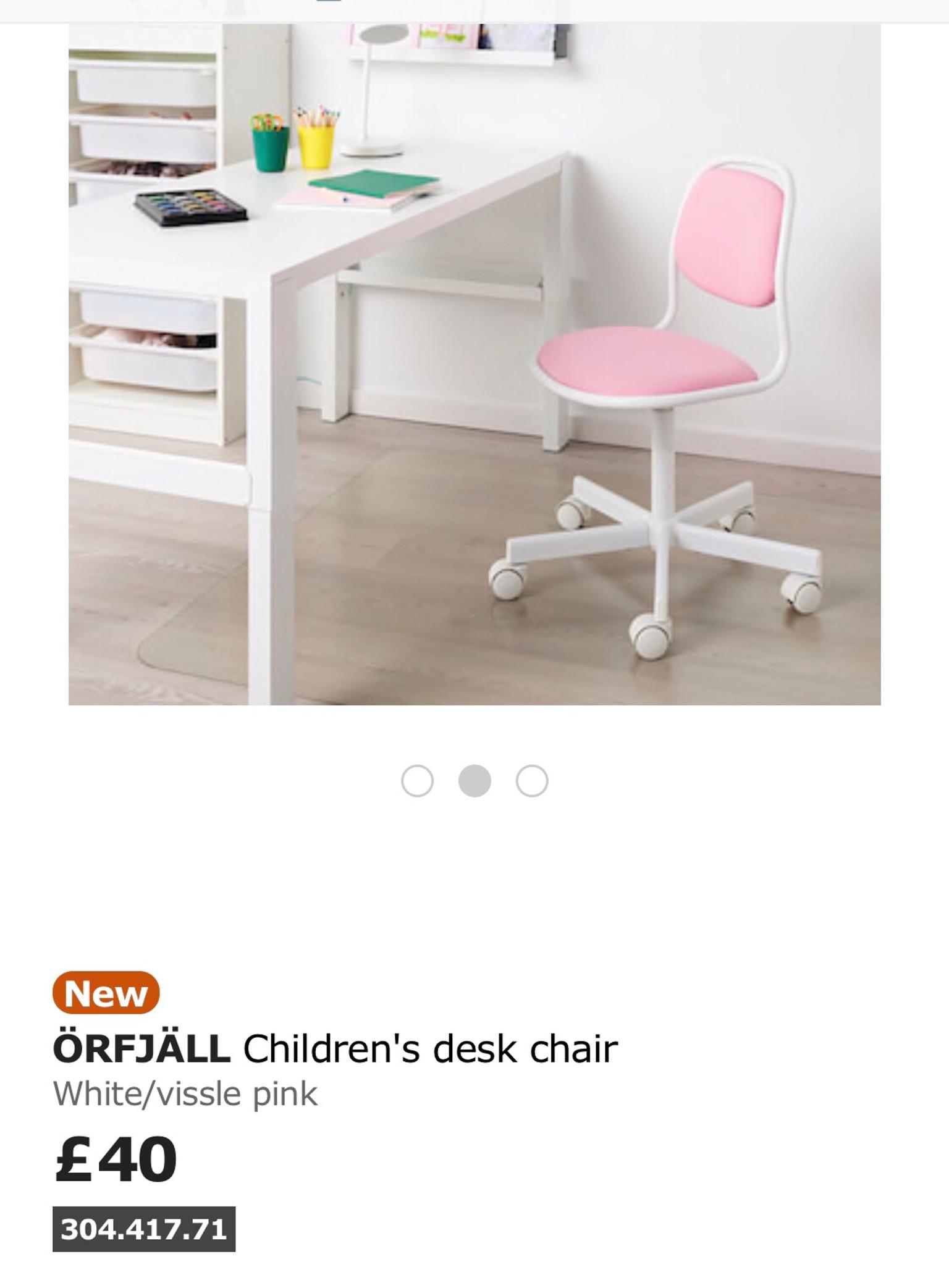 Ikea Child S Desk Chair Pink In W1f Westminster For 10 00 For