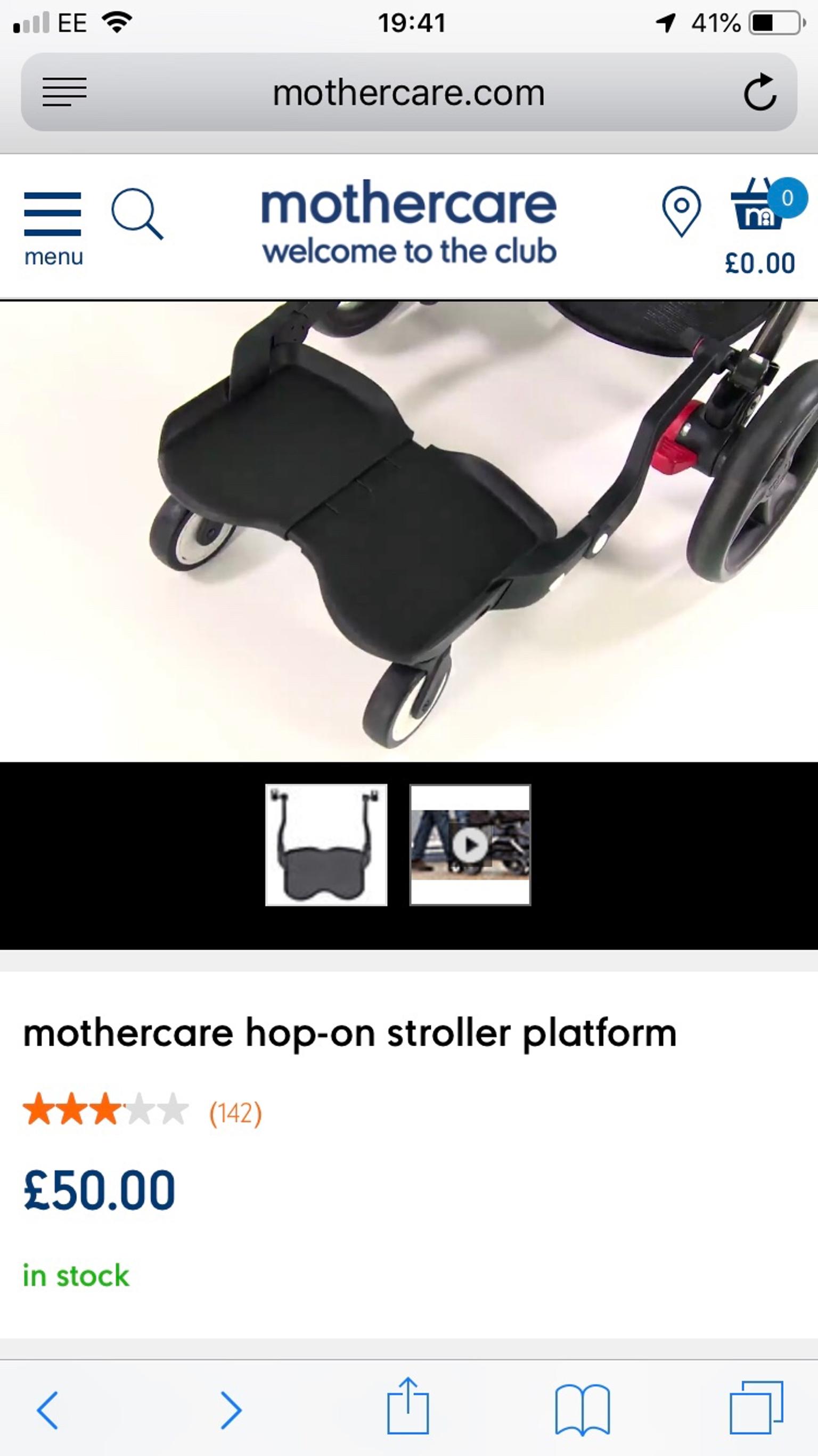 mothercare hop on buggy board connectors