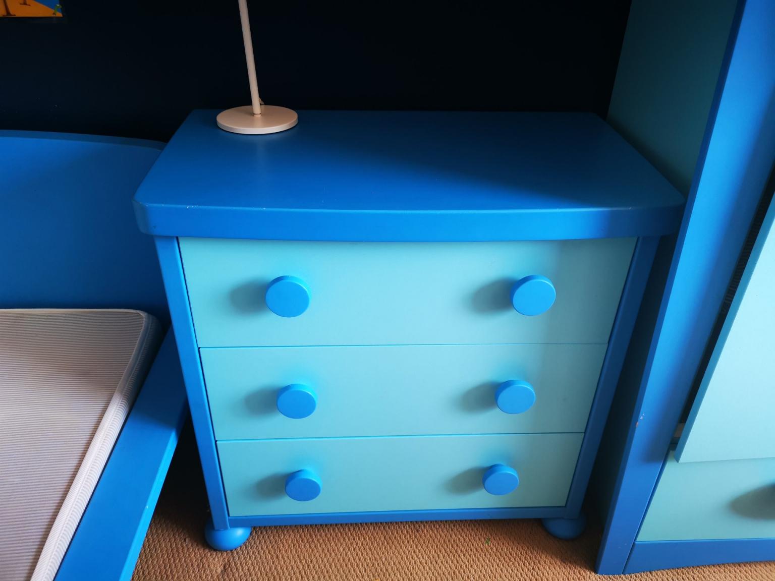 Ikea Blue Boys Mammut Wardrobe Drawers Bed In Le9 Bosworth For