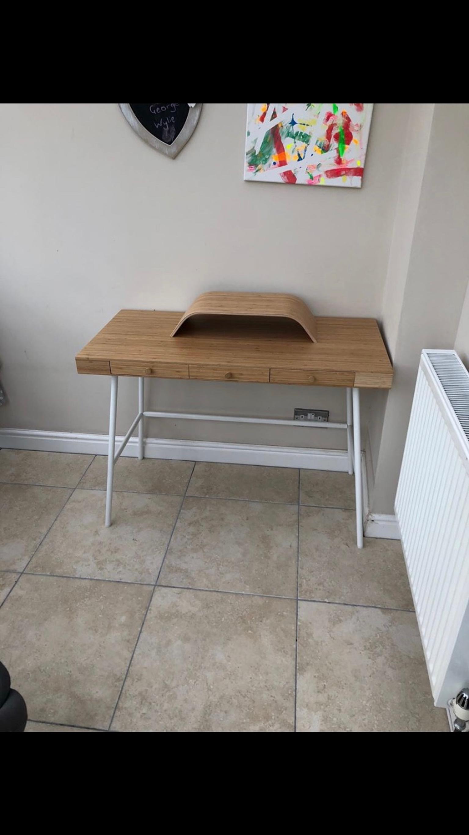 Goede IKEA LILLÅSEN Bamboo Desk with monitor stand in CH48 Wirral for JE-05