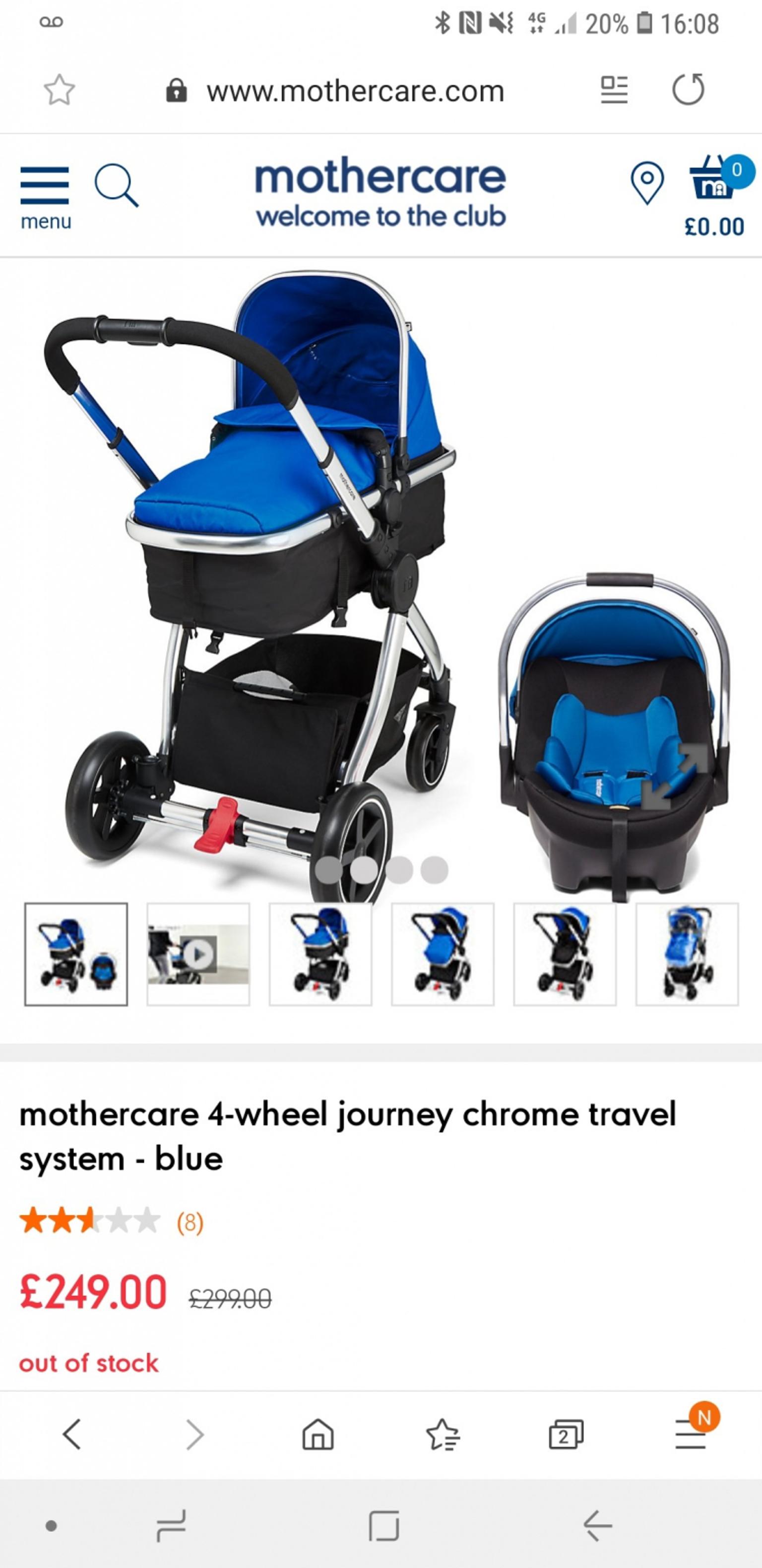 mothercare pushchair 3 in 1