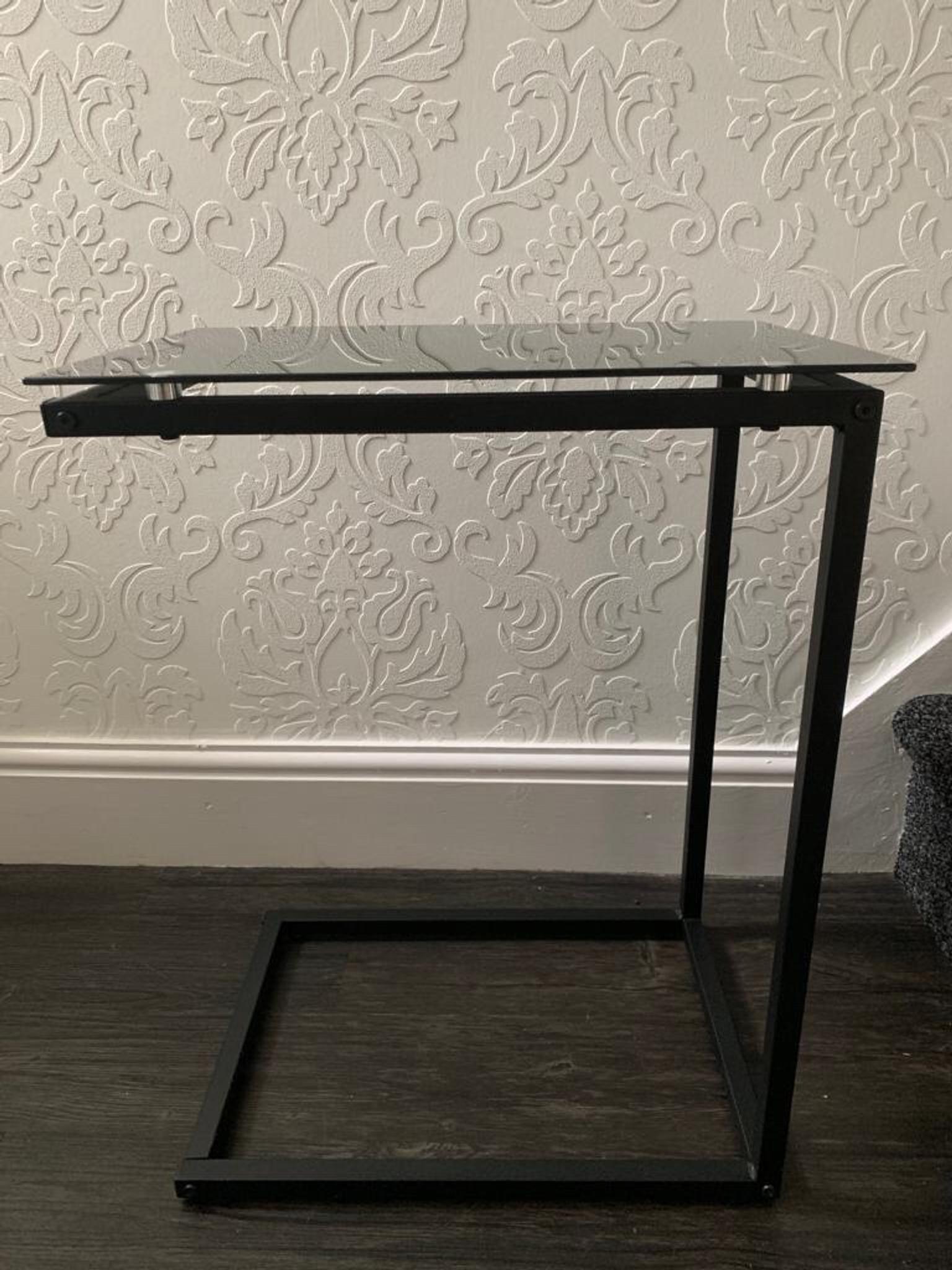 Air Desk Black Frame With Smoked Glass
