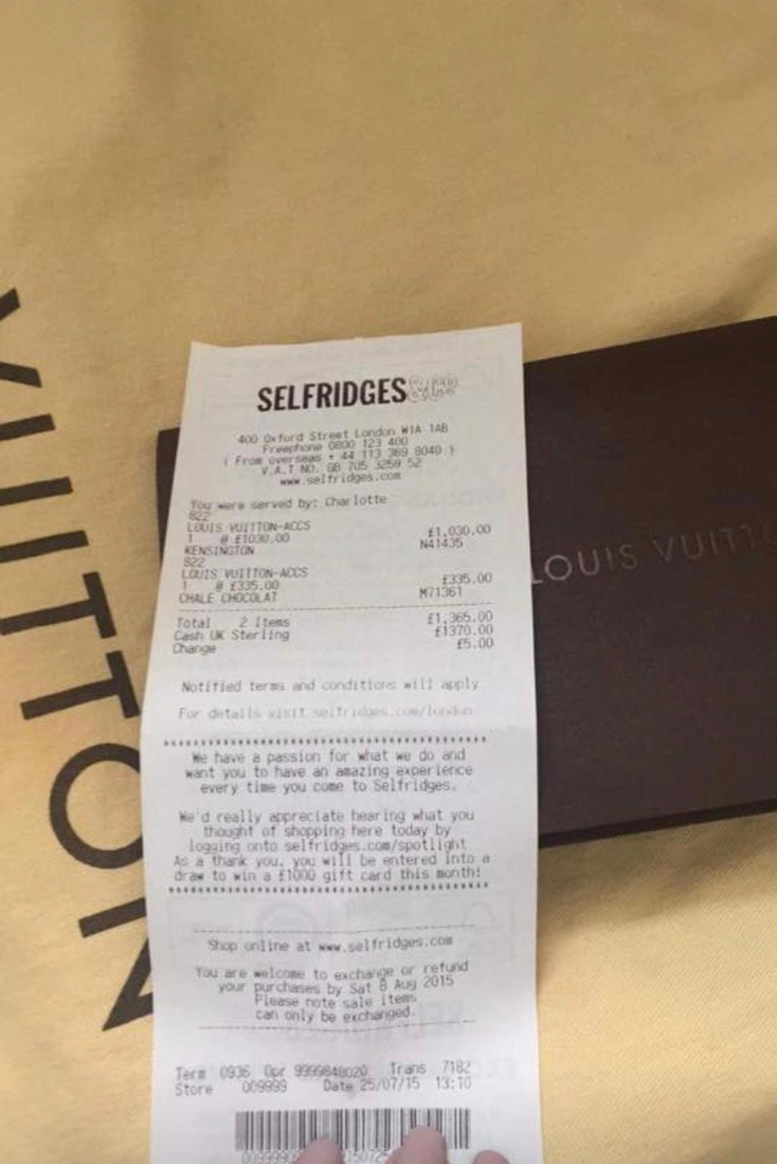 Louis Vuitton Receipts - repfinesse.win 