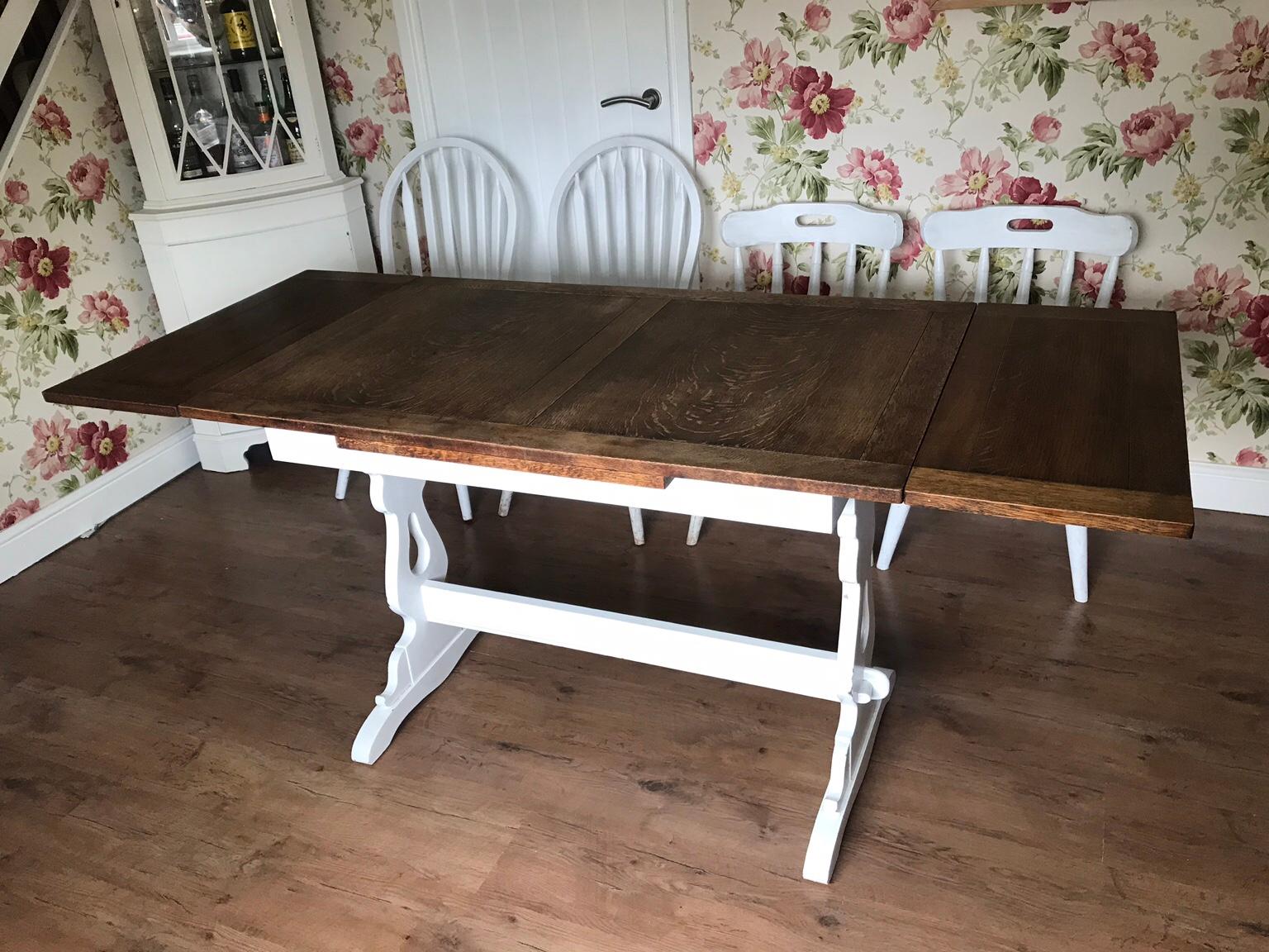 Solid Wooden Extending Table And Chairs In Wa7 Weston Fur 150 00