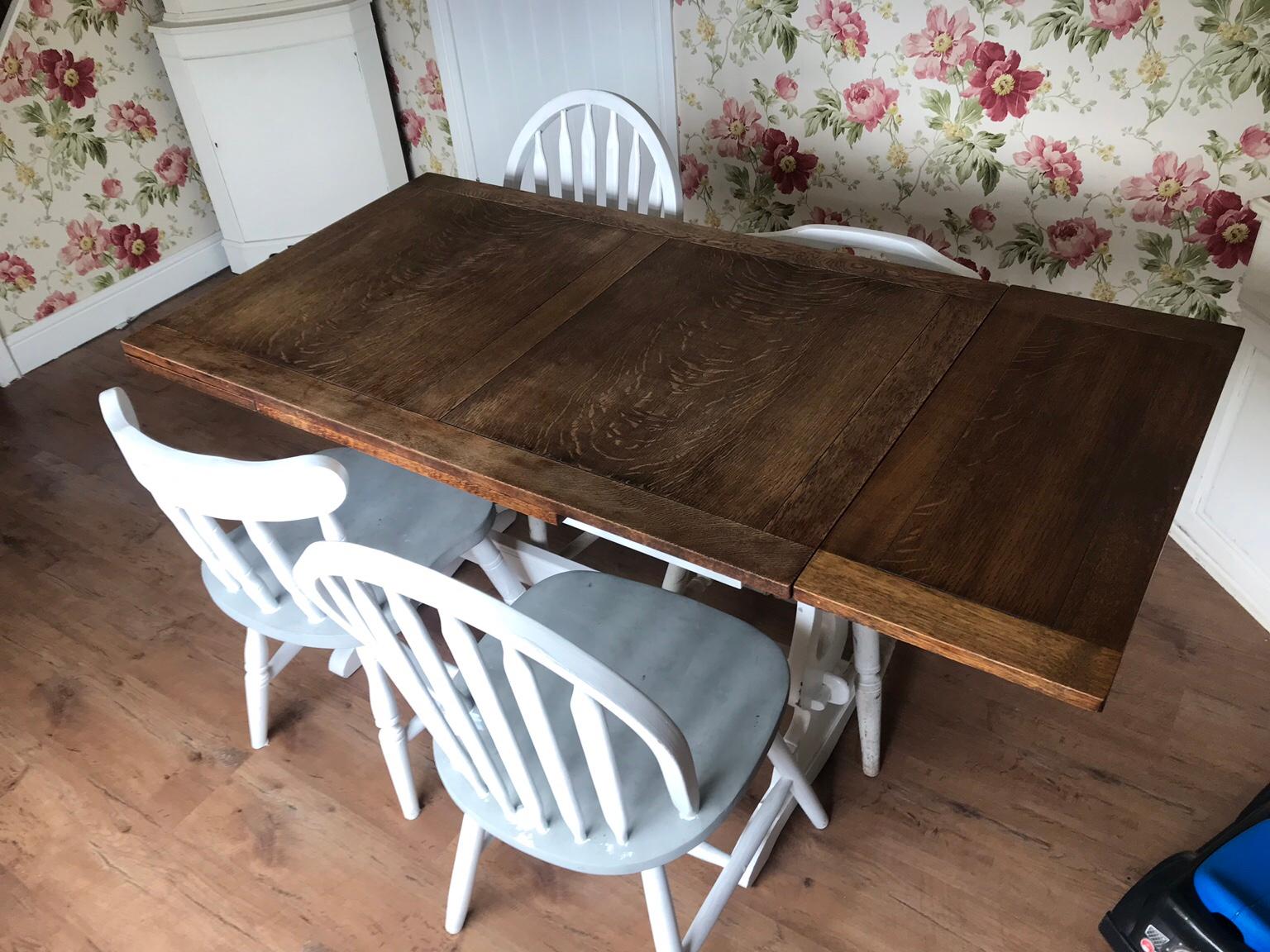 Solid Wooden Extending Table And Chairs In Wa7 Weston Fur 150 00