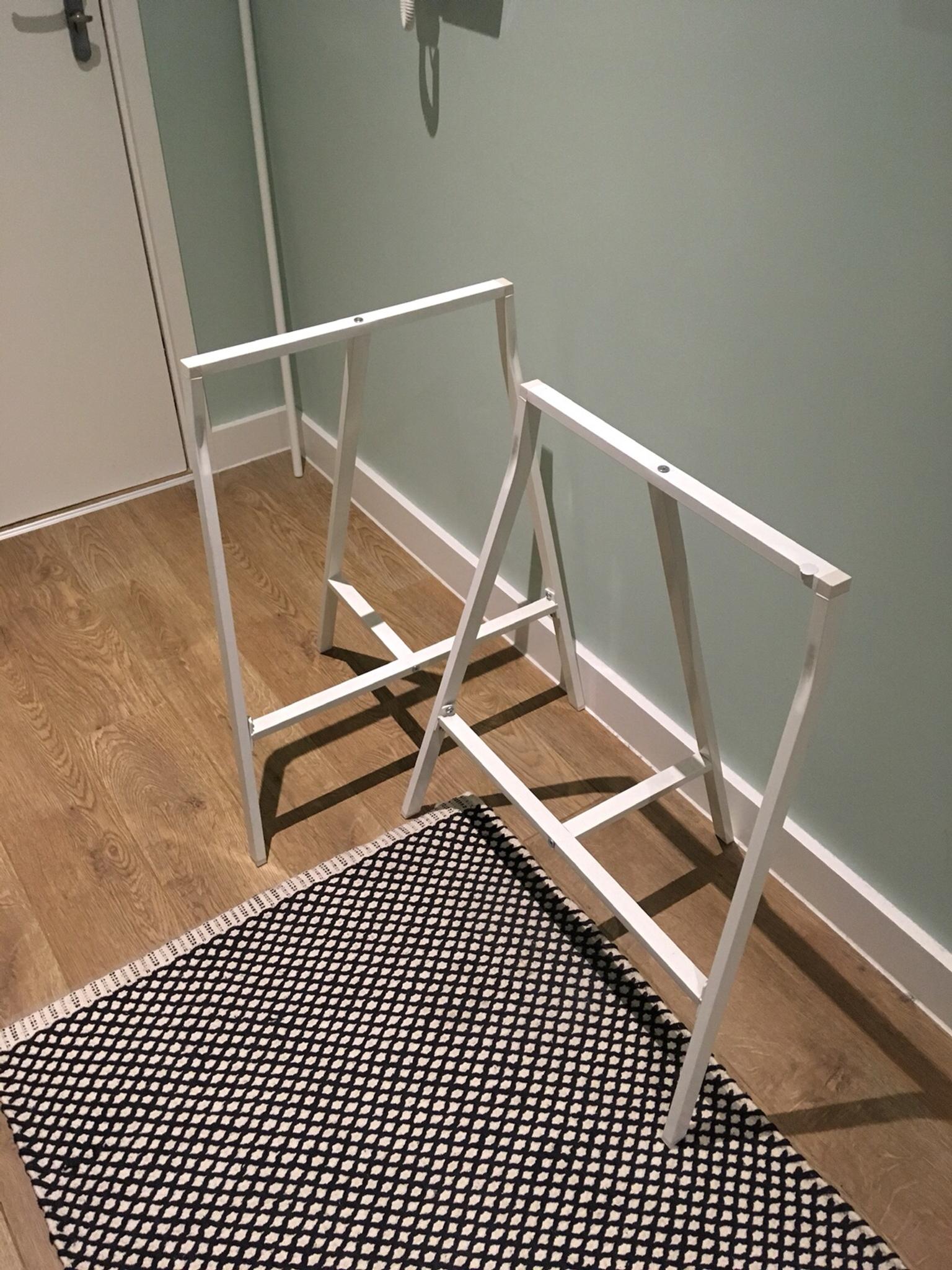 Two White Ikea Trestle Table Legs In E3 London For Free For Sale Shpock