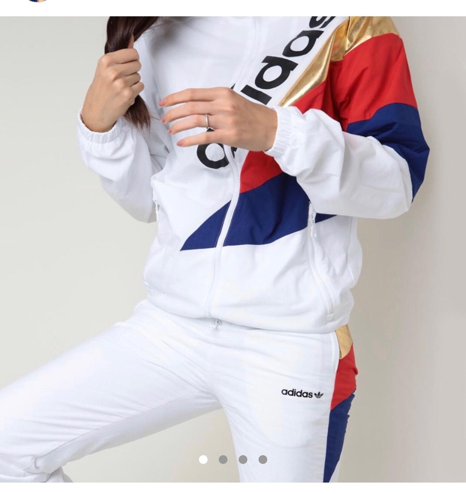 Adidas Tribe Tracksuit. White/Red/Blue 