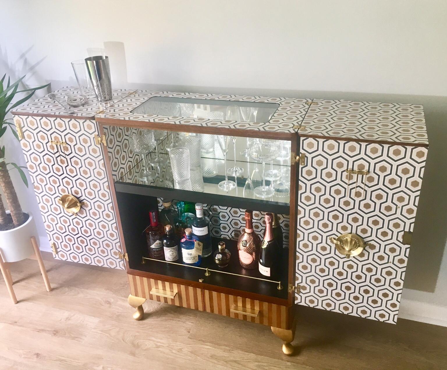 Vintage Upcycled Drinks Cocktail Cabinet In North Kesteven For