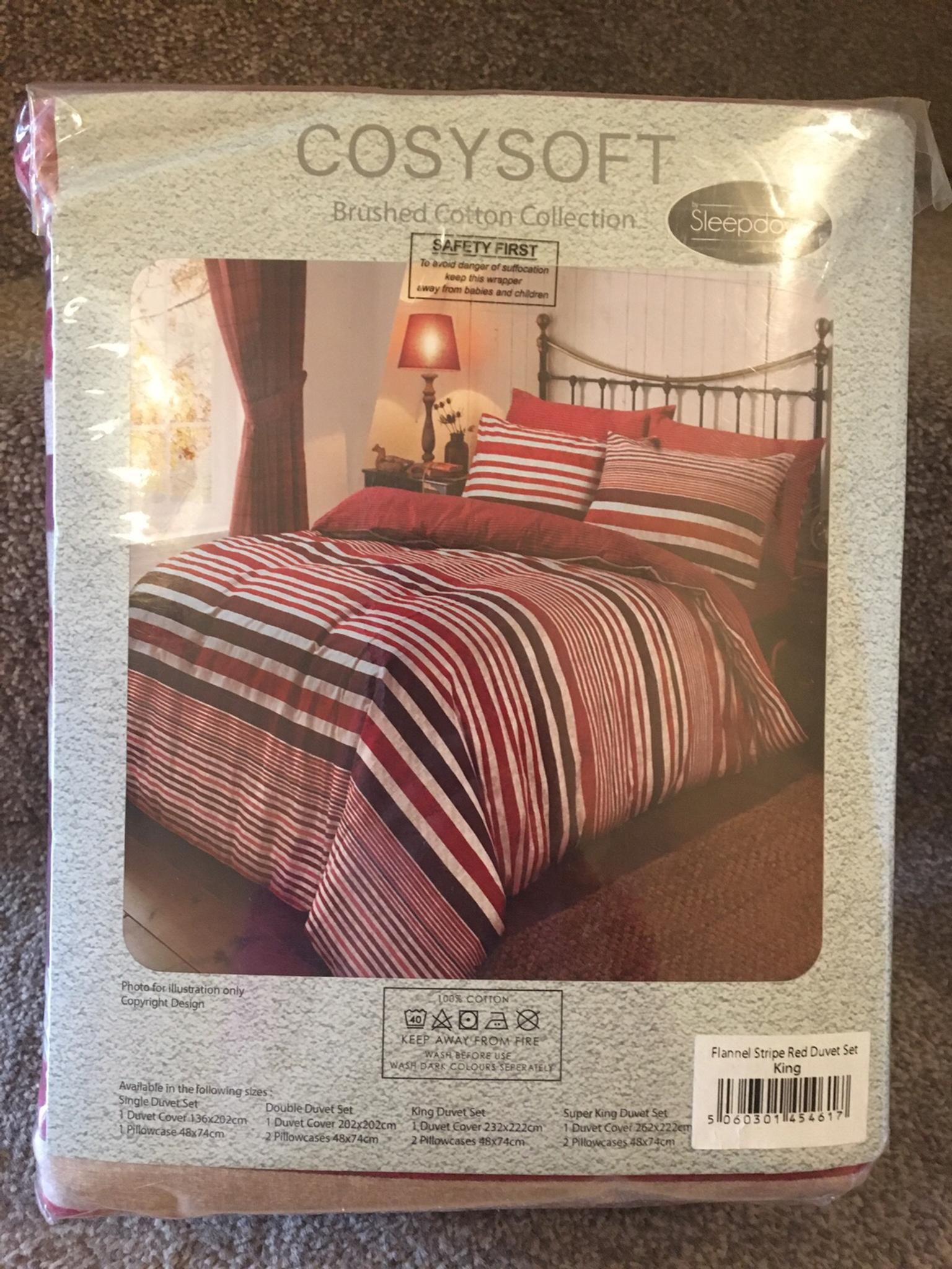 Red Stripe Reversible King Bedding Set In Dy4 Sandwell For 8 00