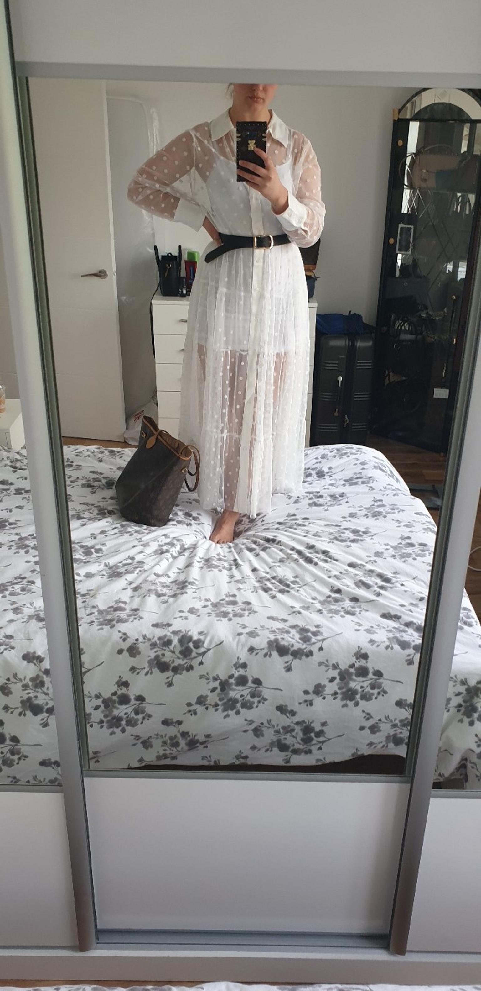 zara white tulle dress