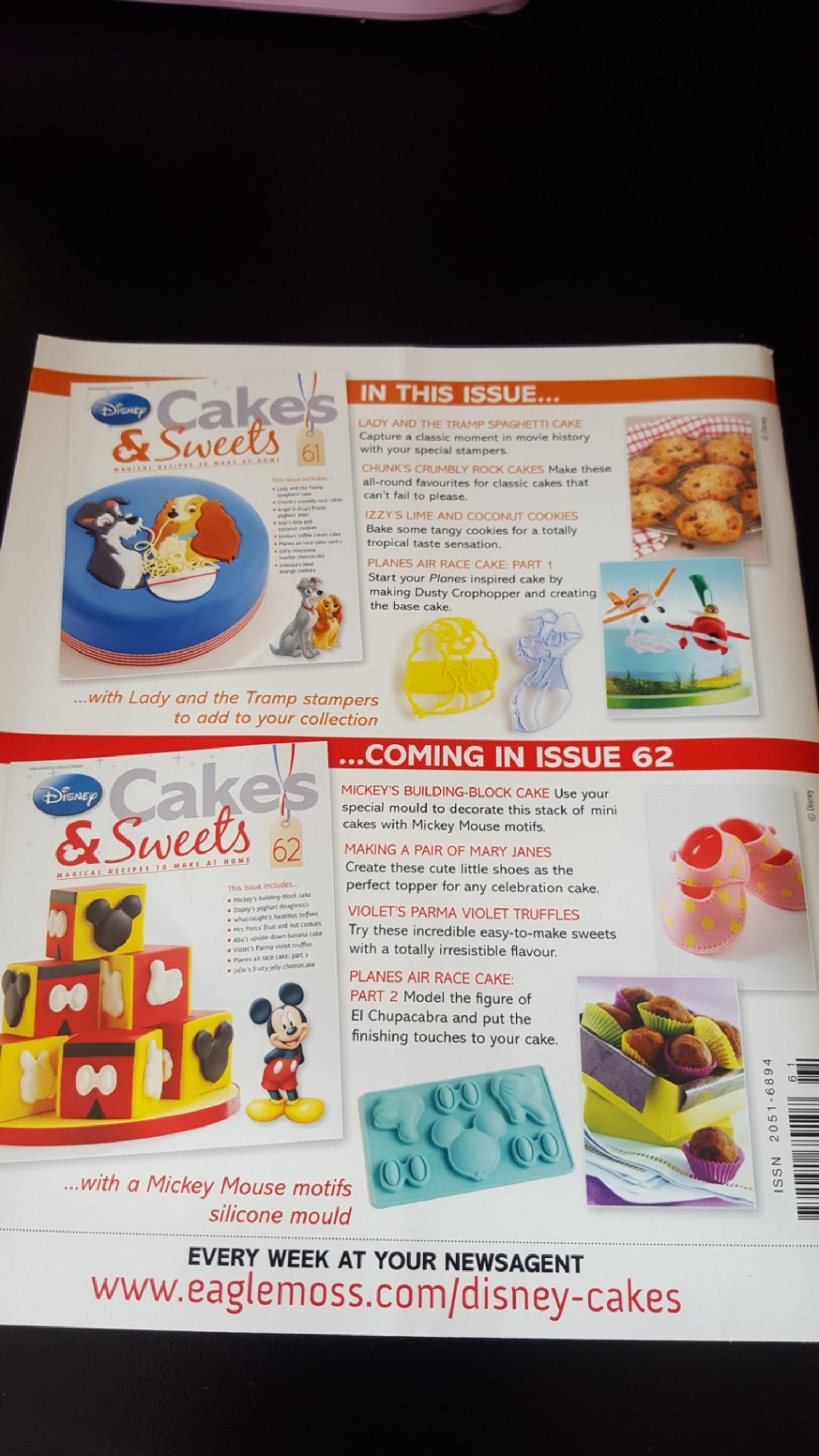 EAGLEMOSS DISNEY CAKES & SWEETS  MIKEY MOUSE MOTIFS SILICONE MOULD No 62  NEW