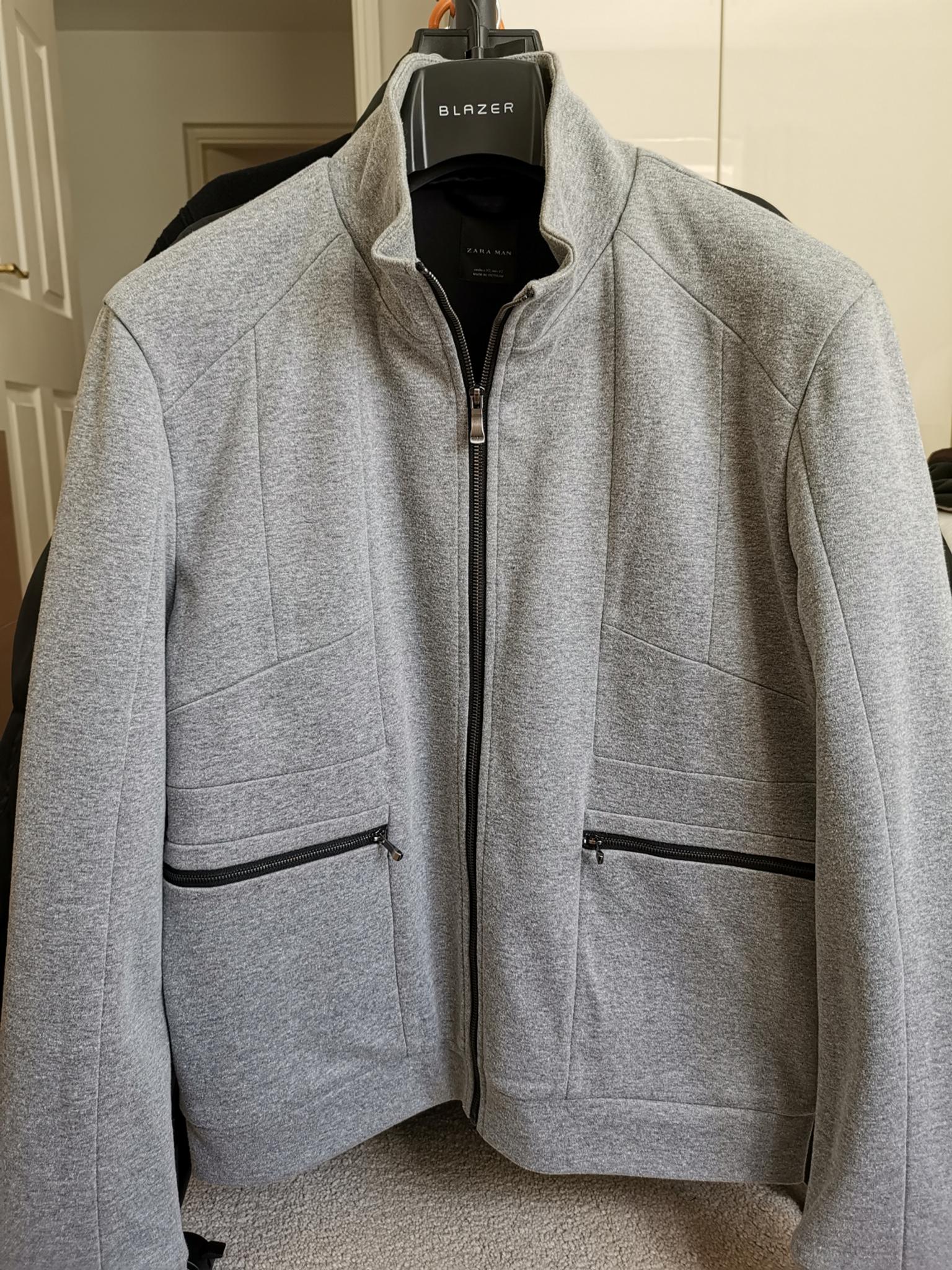 zara jacket grey
