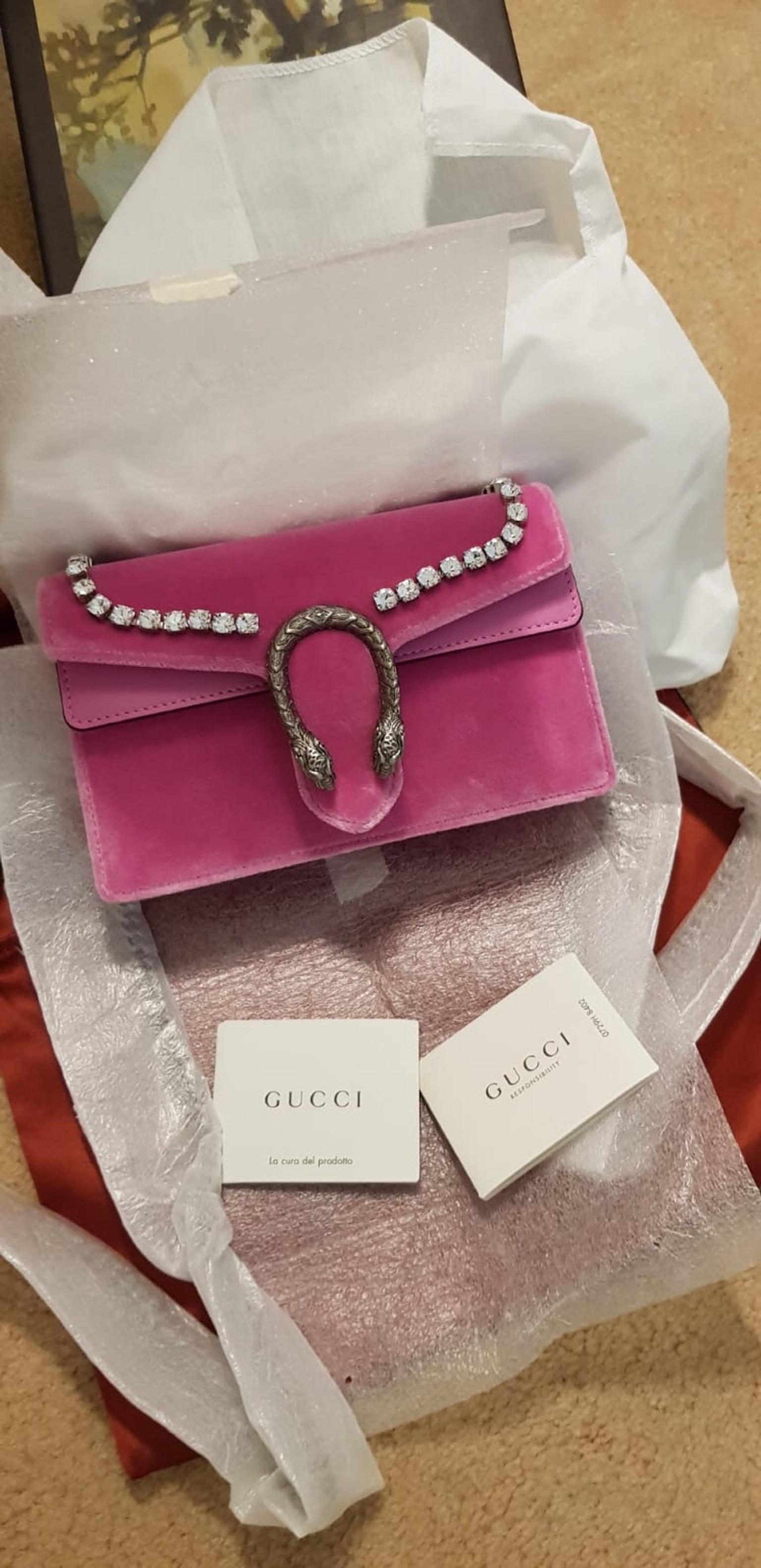 gucci pink dust bag