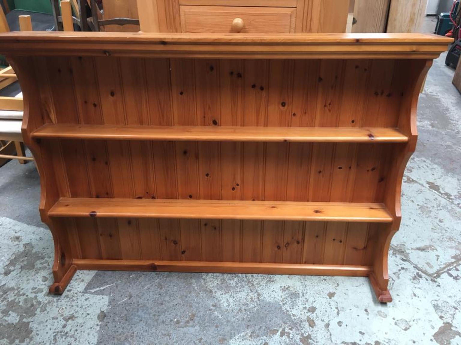 Solid Pine Welsh Dresser Top Wall Shelf In Le11 Charnwood Fur 35