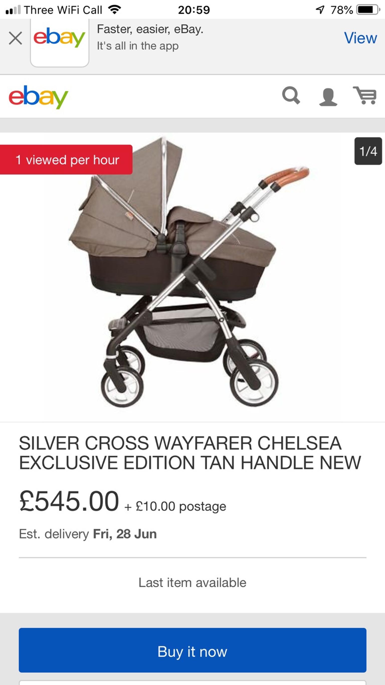 second hand silver cross prams ebay