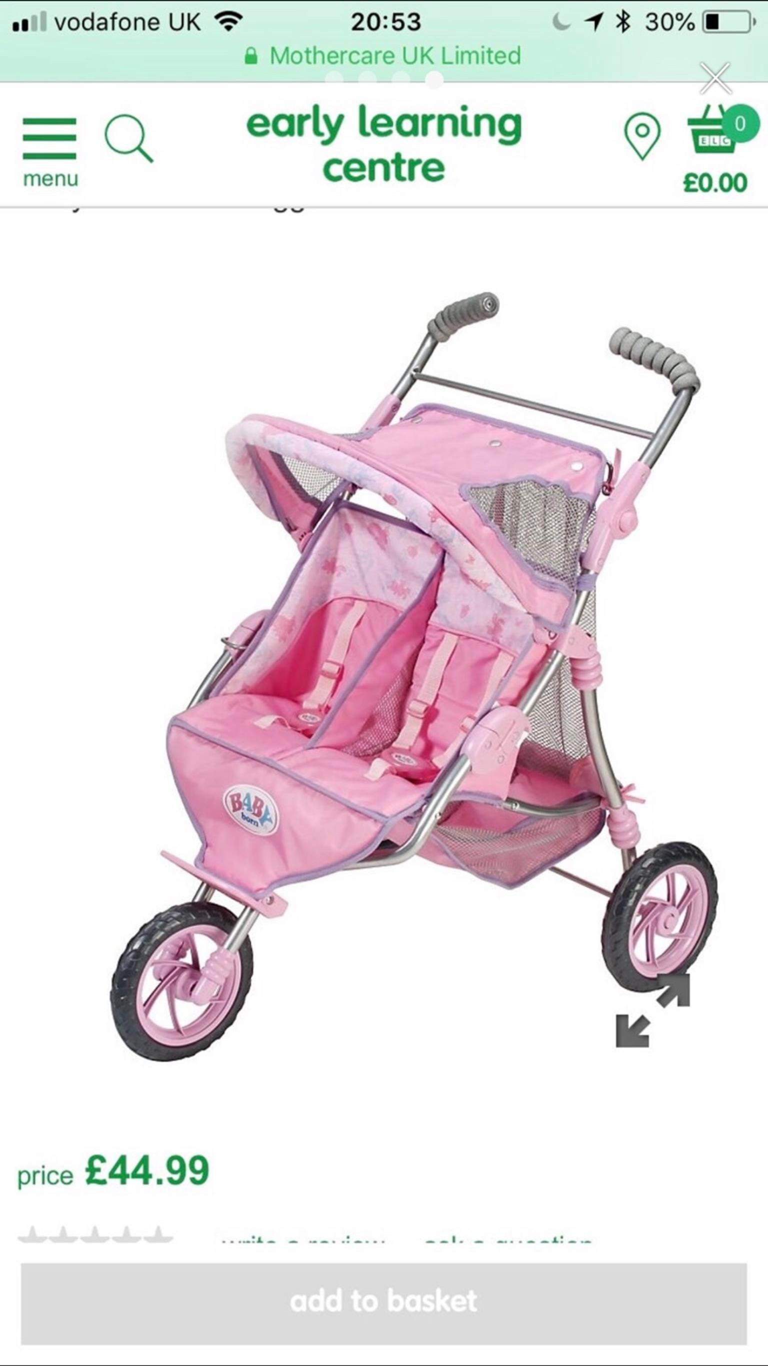 baby annabell double buggy