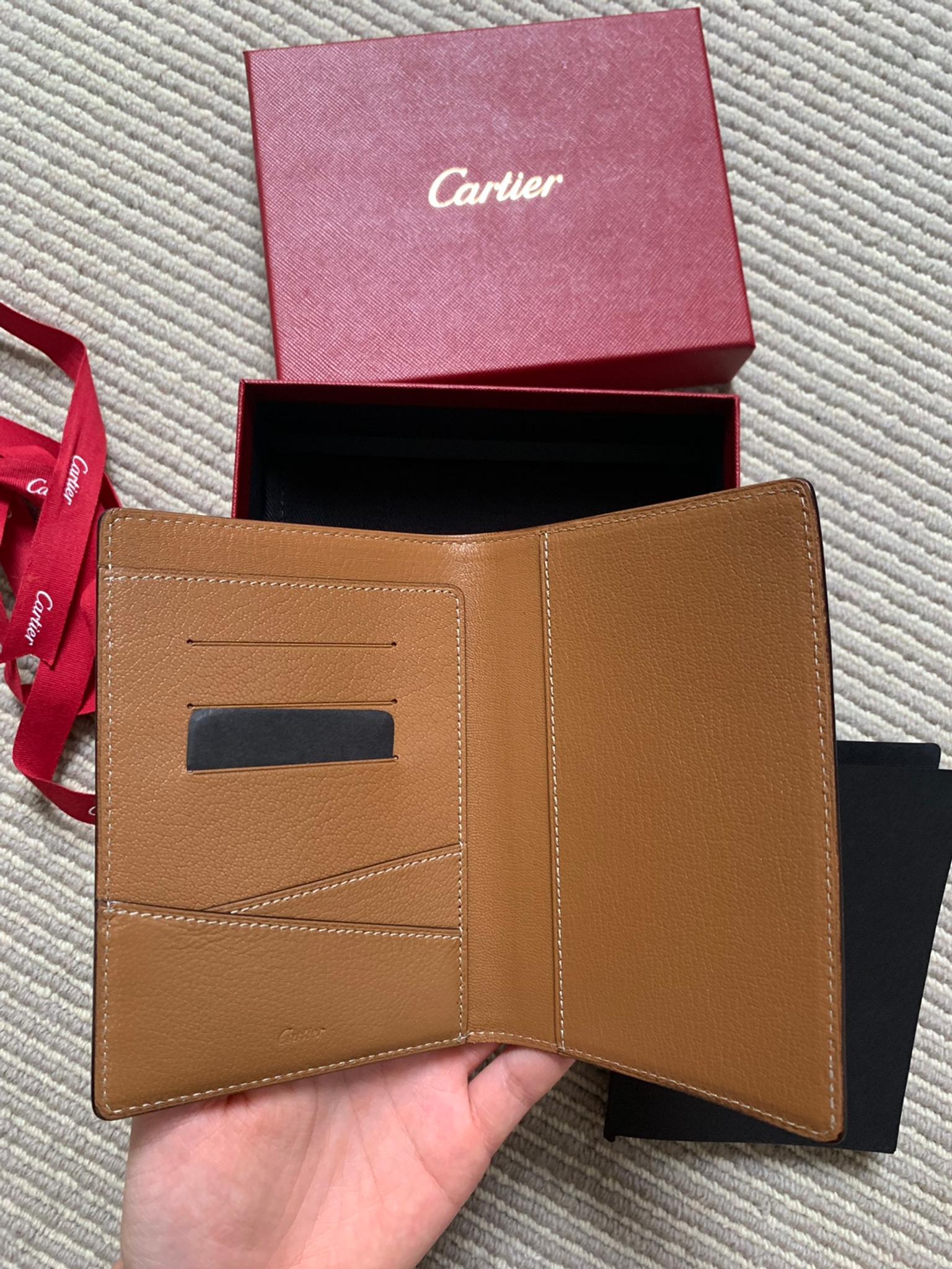 cartier leather passport holder