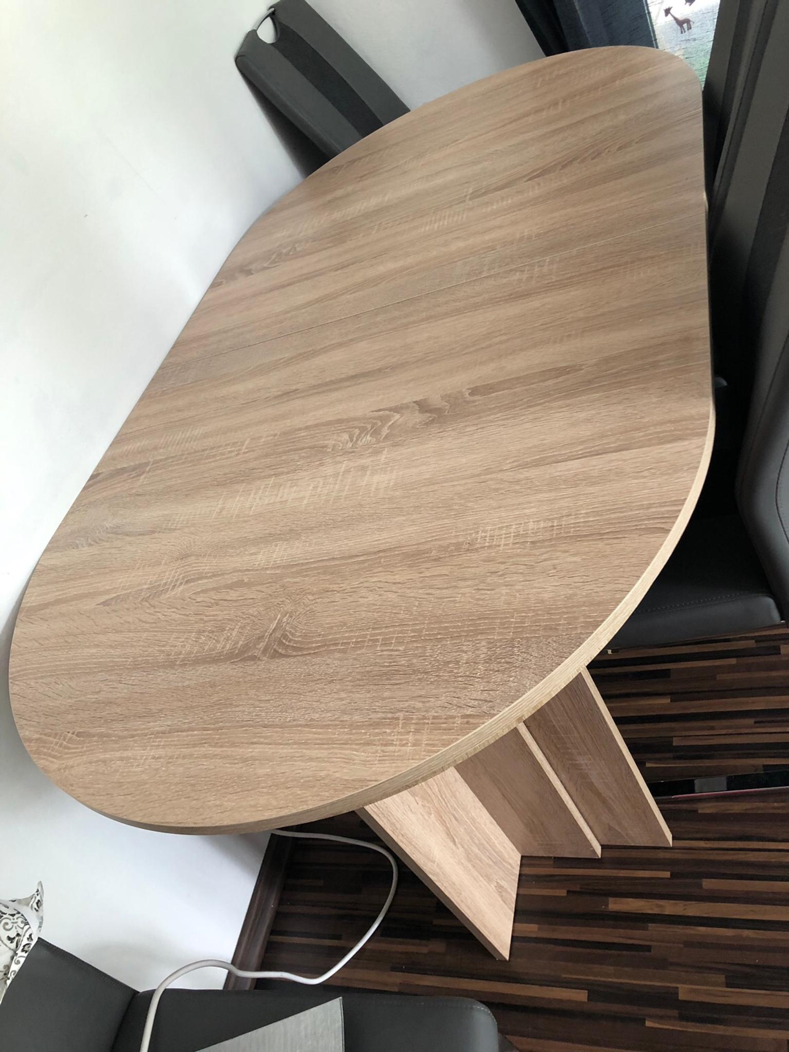 Esstisch Tisch Holz oval ausziehbar in 60439 Frankfurt für ...