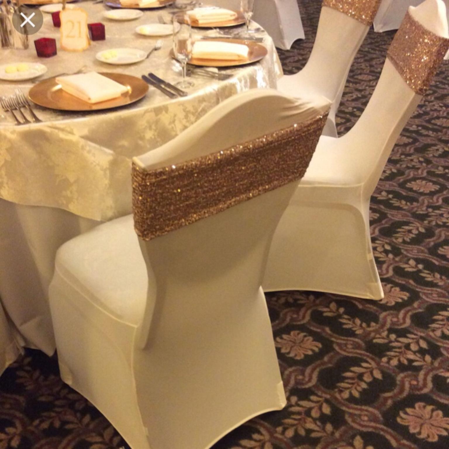 50 X Premier Lycra Ivory Wedding Chair Covers In London Borough Of