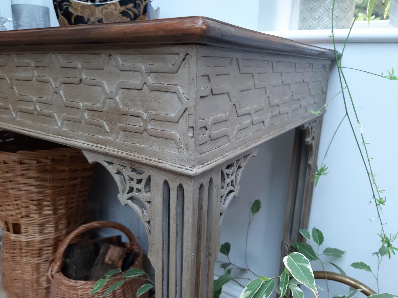 Vintage Victorian Upcycled Hall Console Table In Aylesbury Vale
