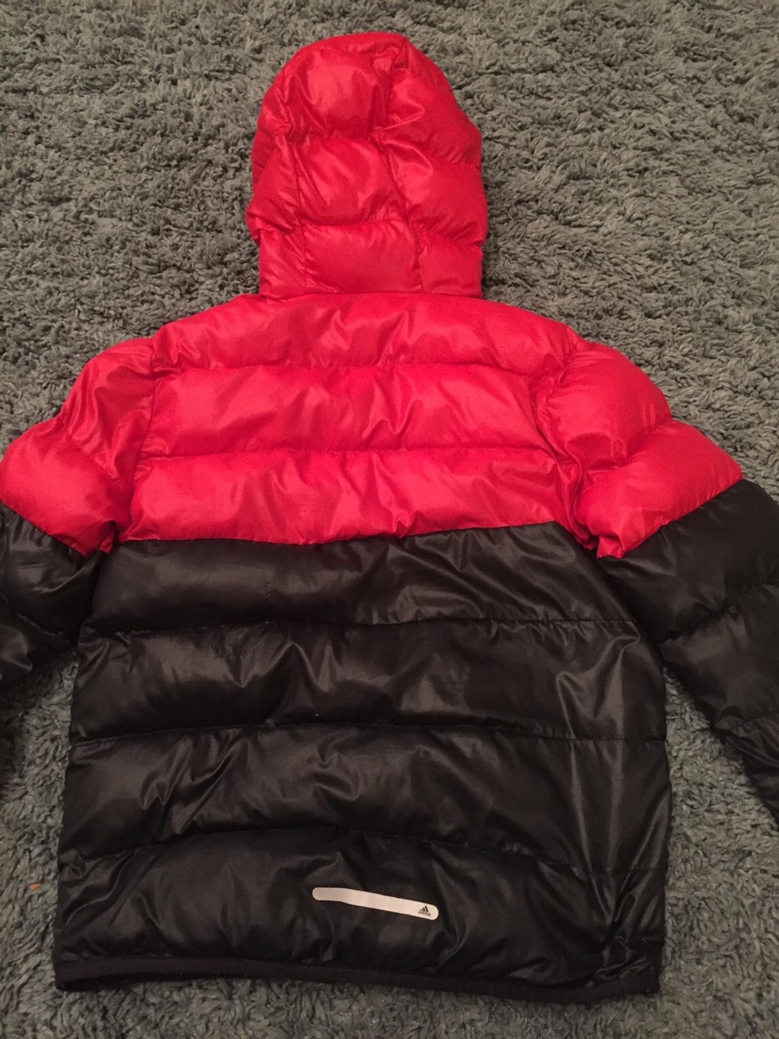 adidas red puffer jacket