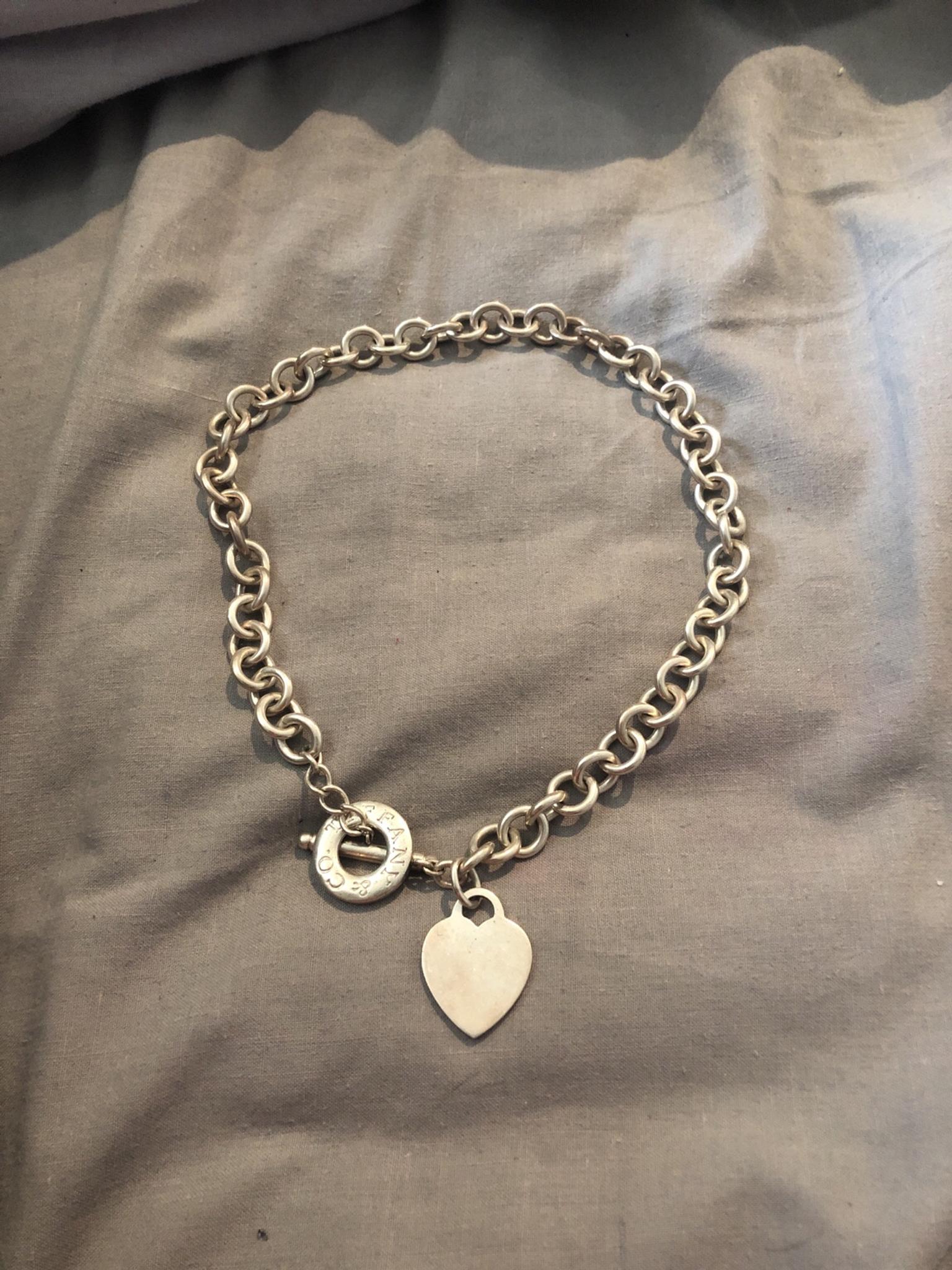 tiffany t bar heart necklace
