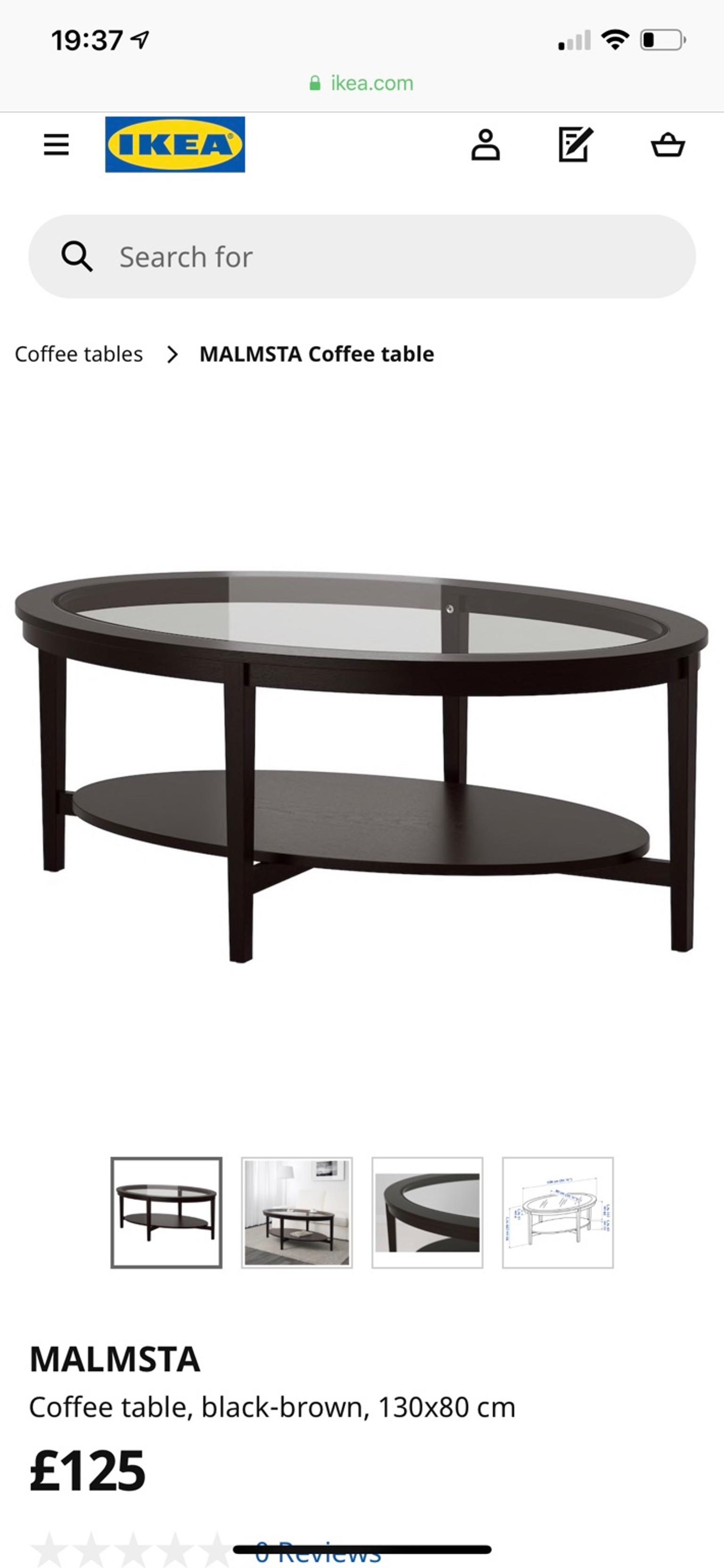 Ikea Glass Top Coffee Table Black Brown In Doncaster For 60 00