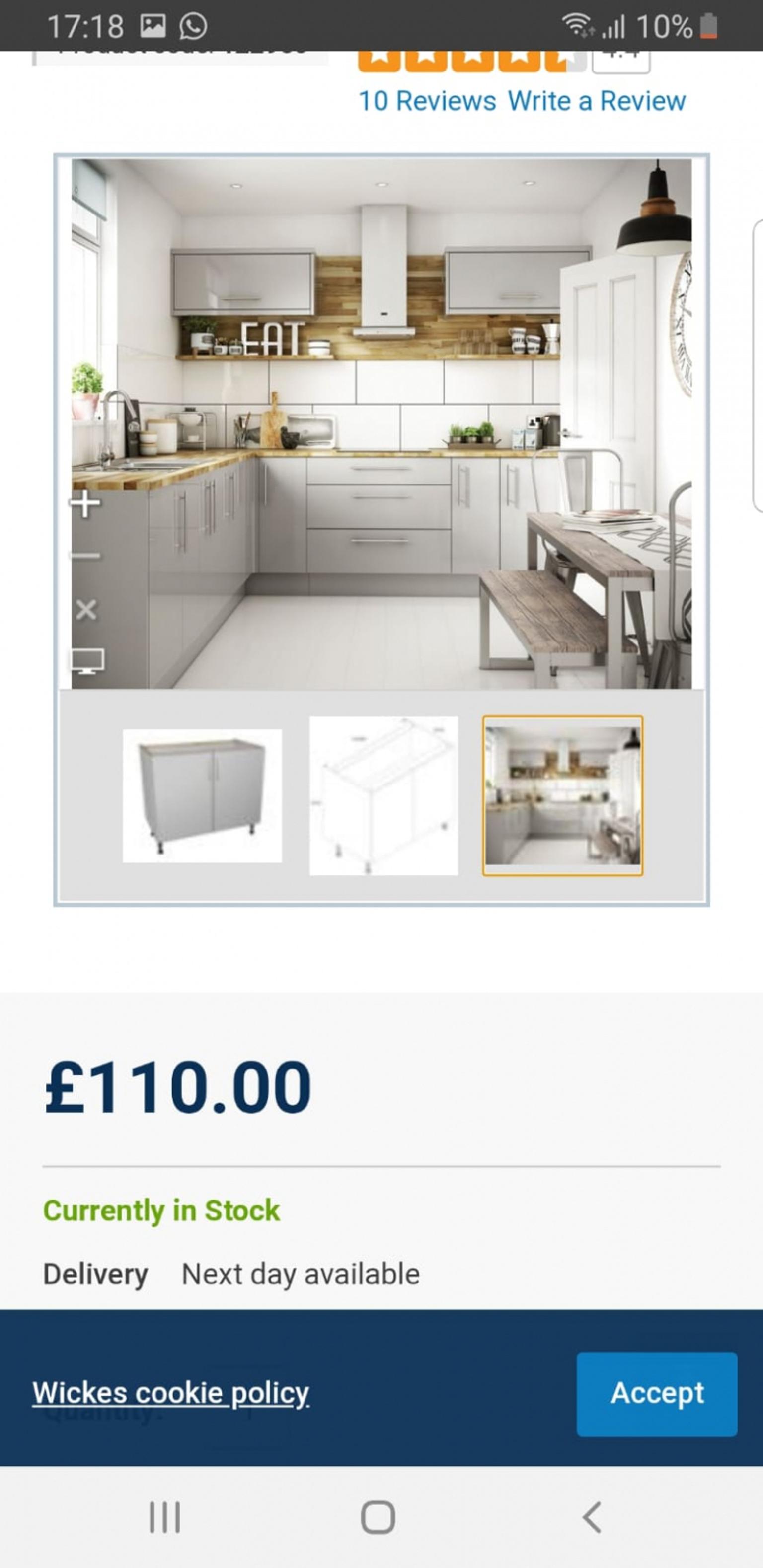 Kitchen Units Orlando Grey Gloss In Wigan For 130 00 For Sale