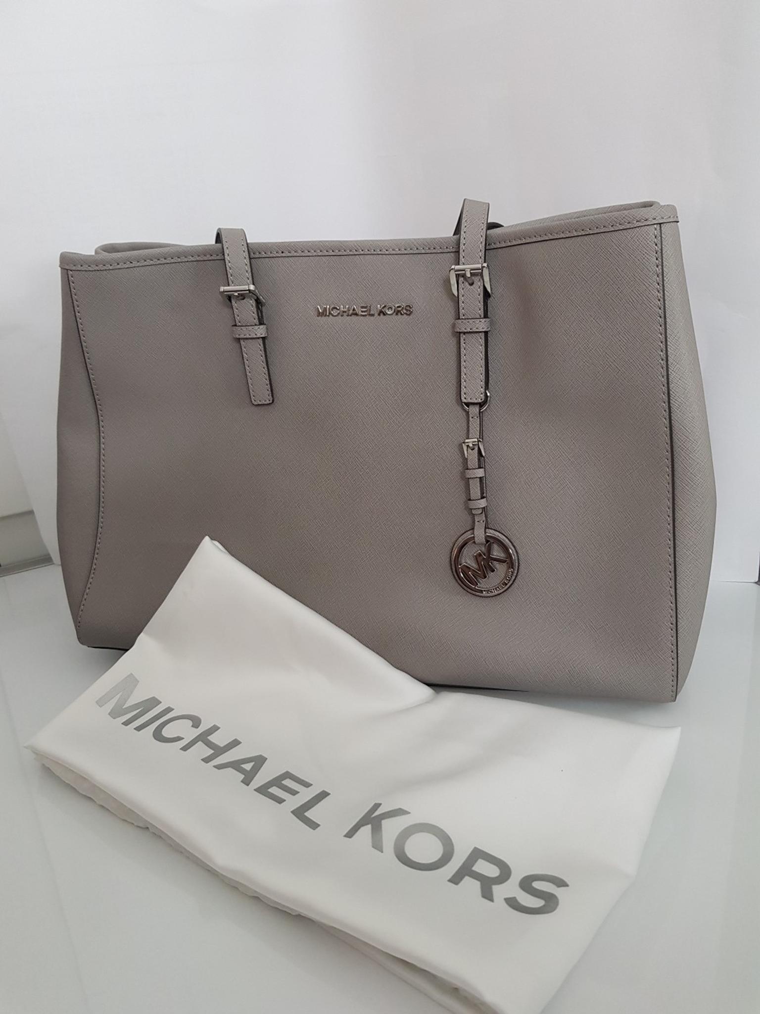 mk grey handbag