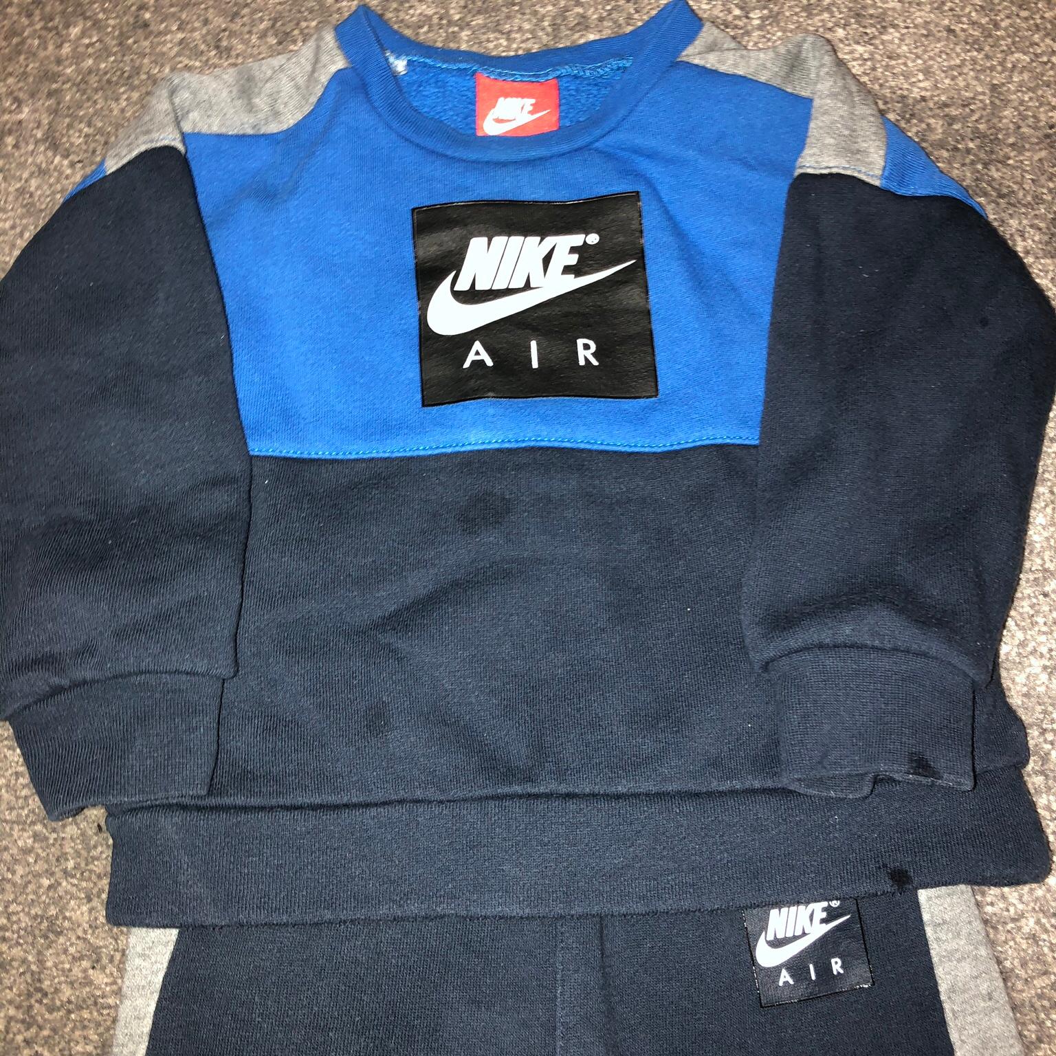 Boys Nike Air Blue \u0026 Grey Tracksuit 18 