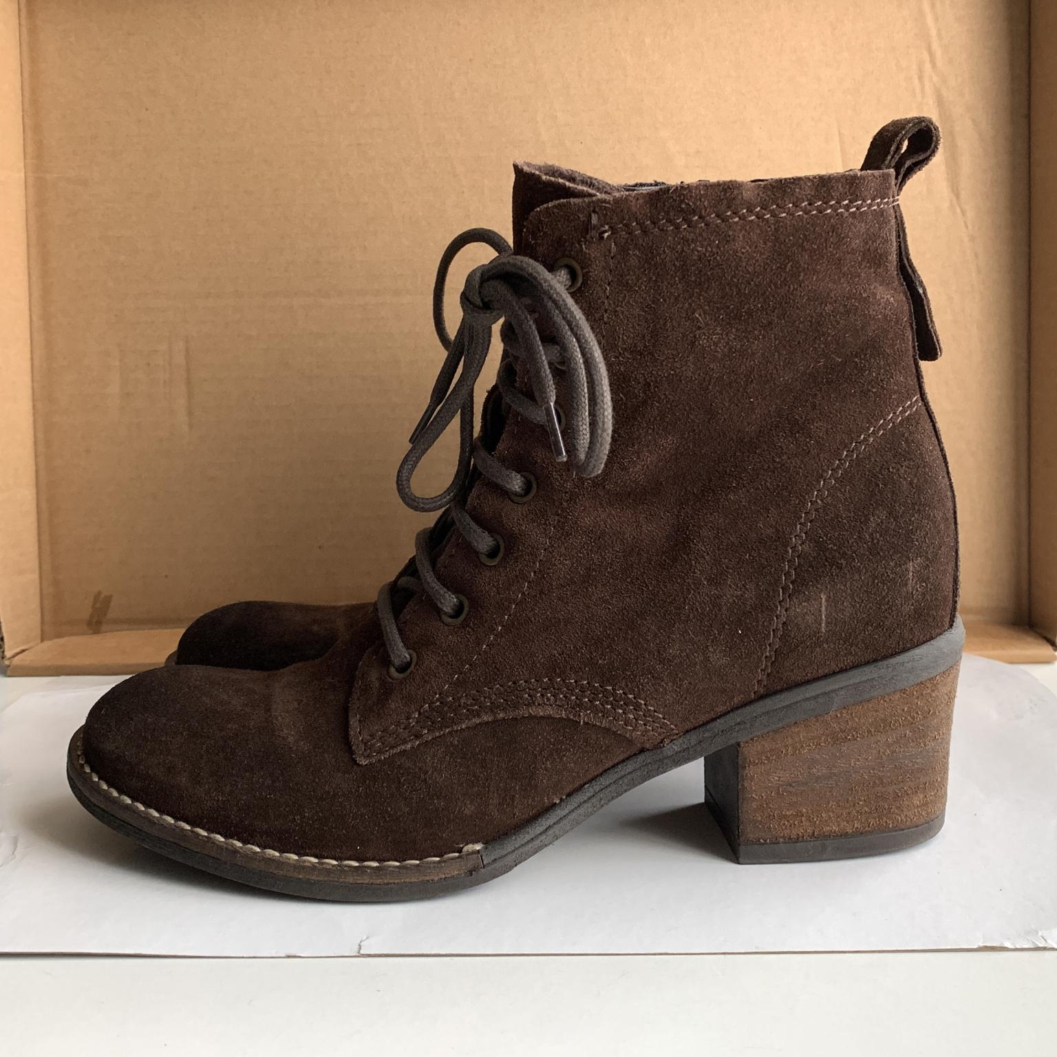 clarks brown suede ankle boots