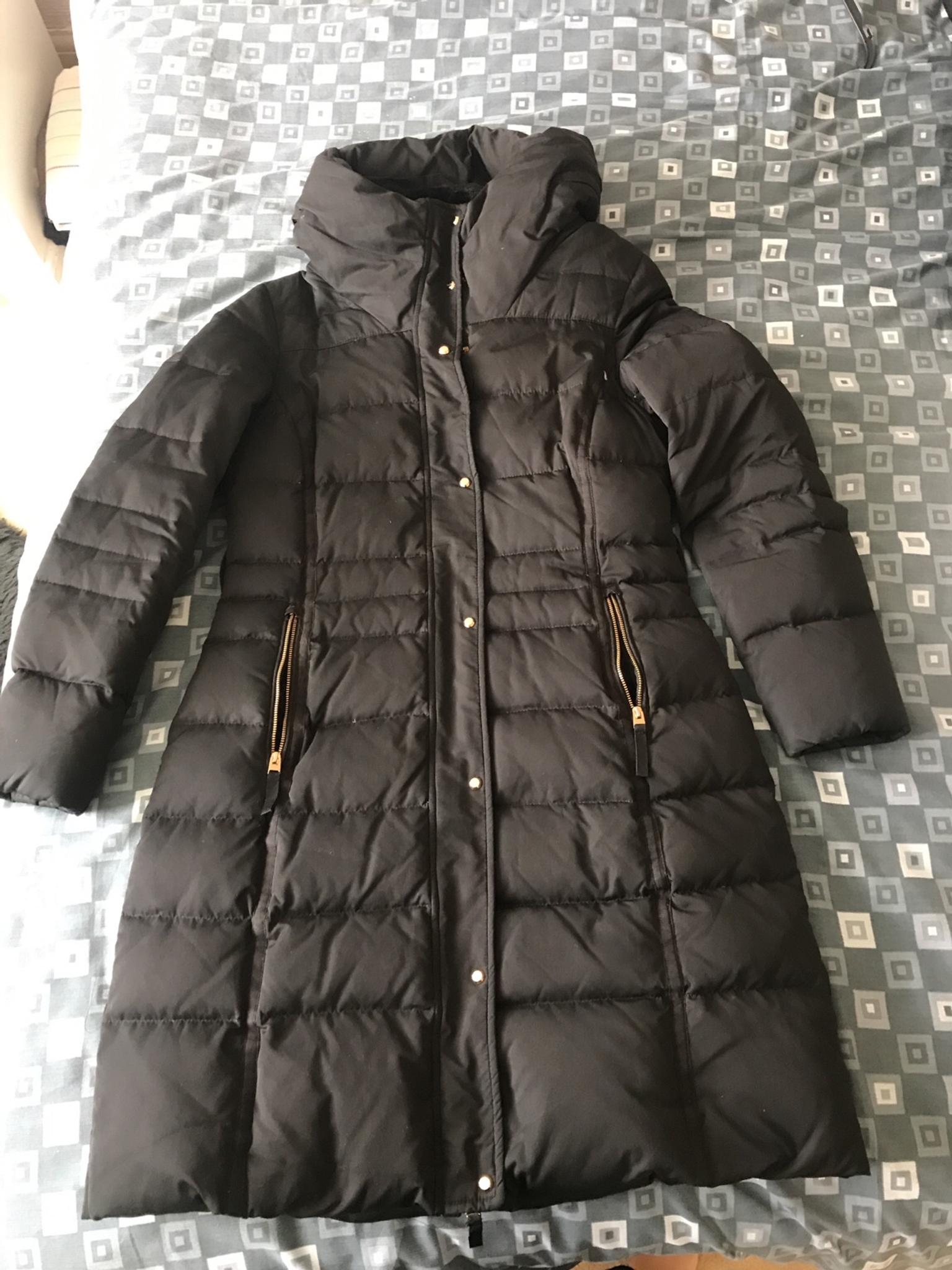 Zara Ladies Black Puffer Coat - Large 