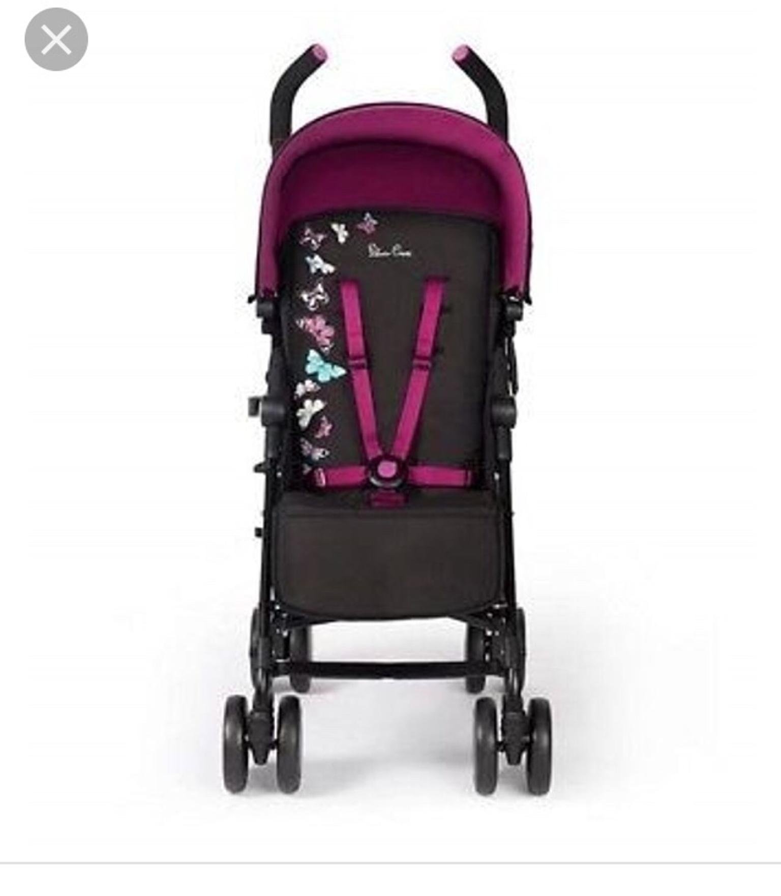 silver cross stroller pink butterflies