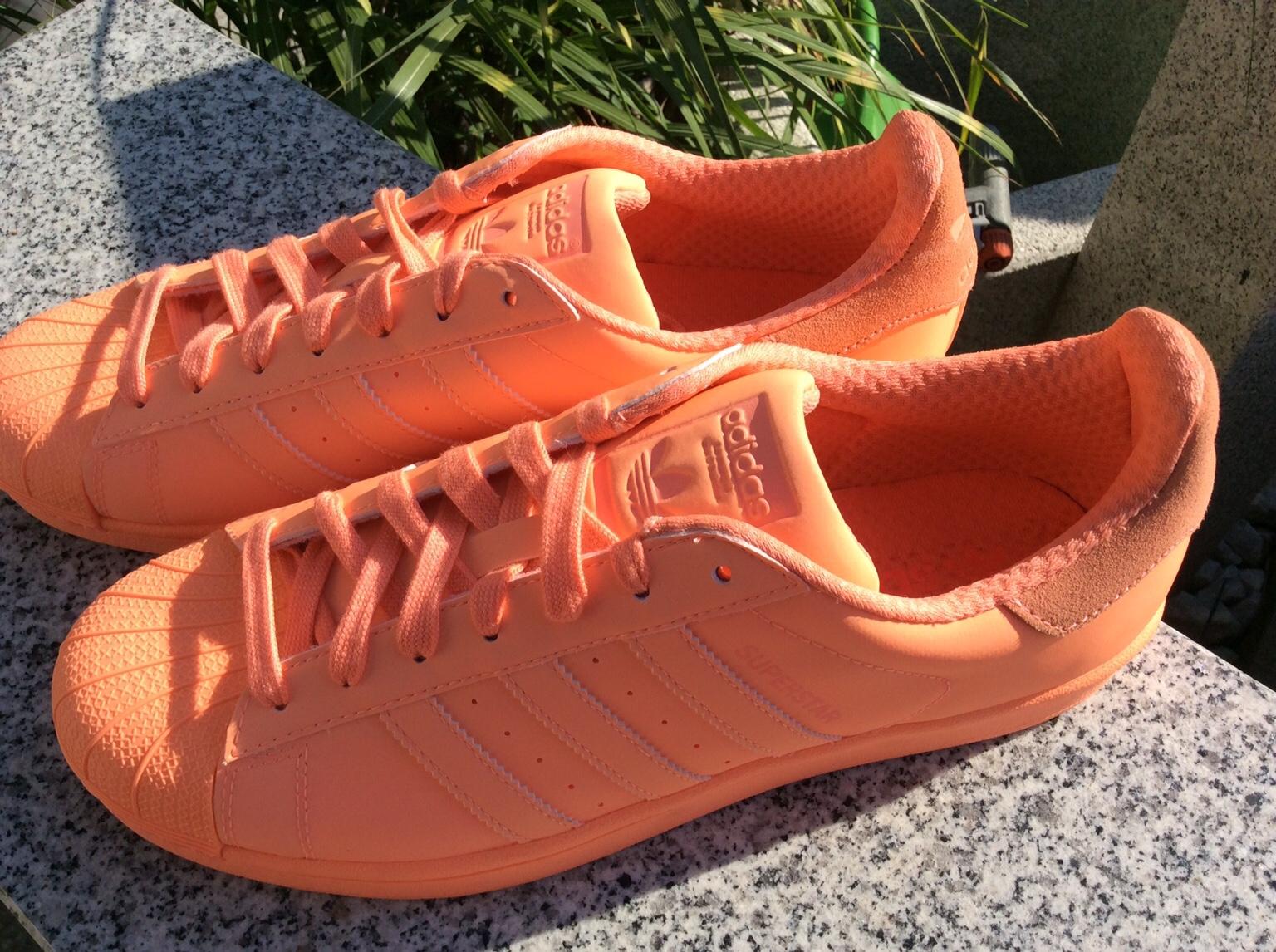 adidas superstar neon orange