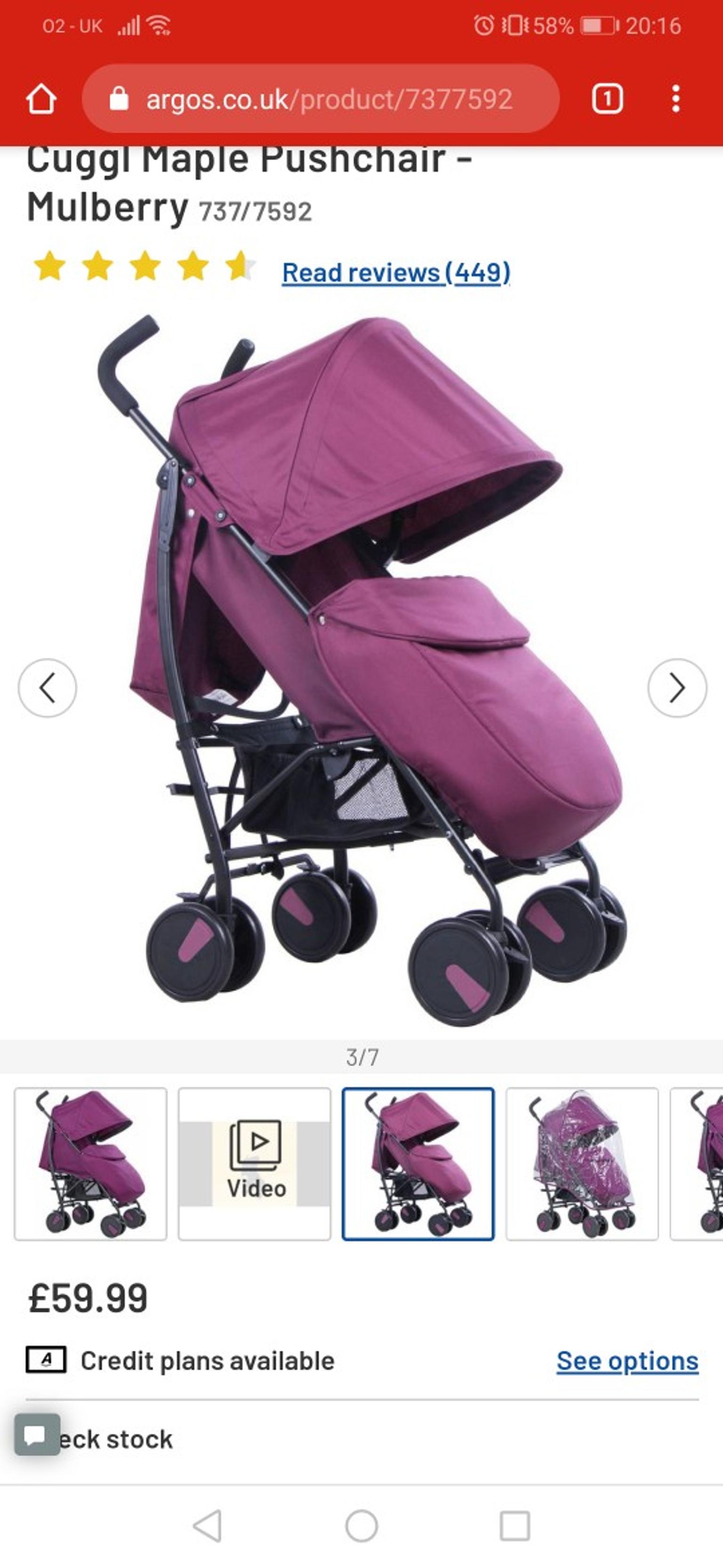 cuggl maple pushchair review