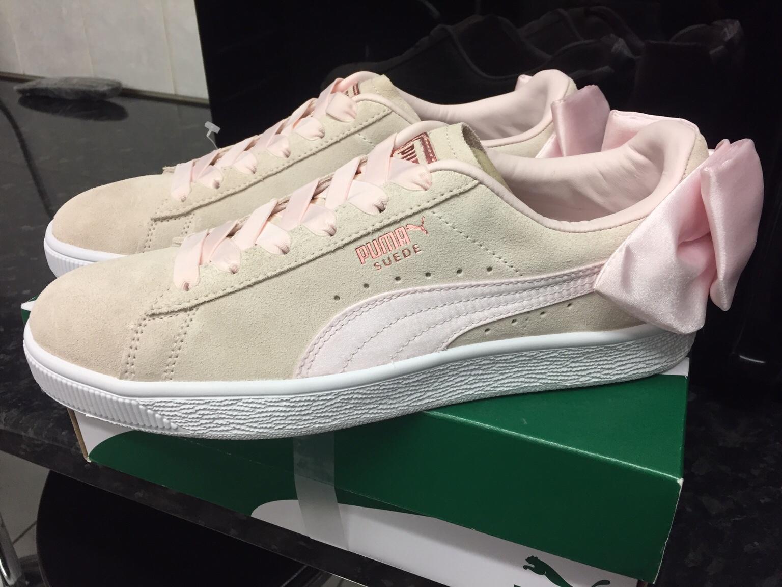 Ladies suede pink Puma trainers in E6 