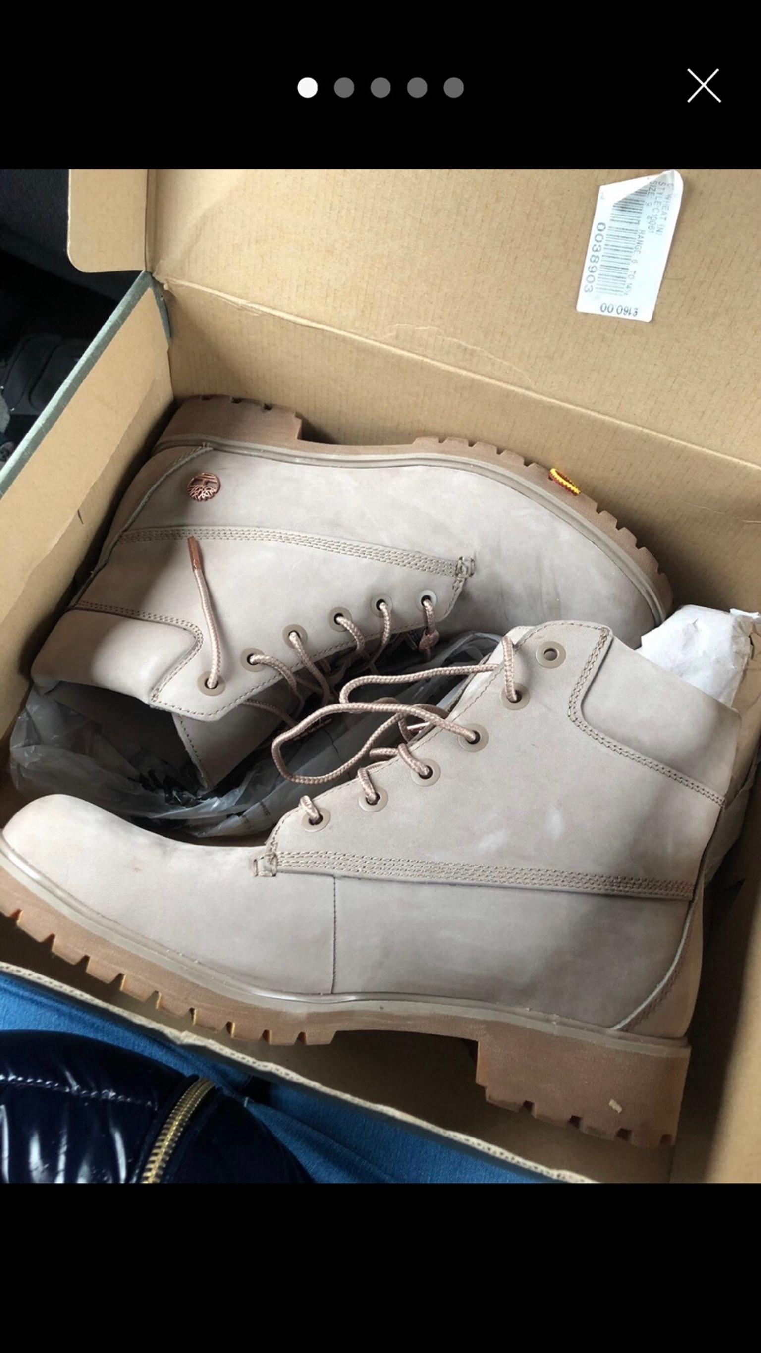 grey and rose gold timberland boots